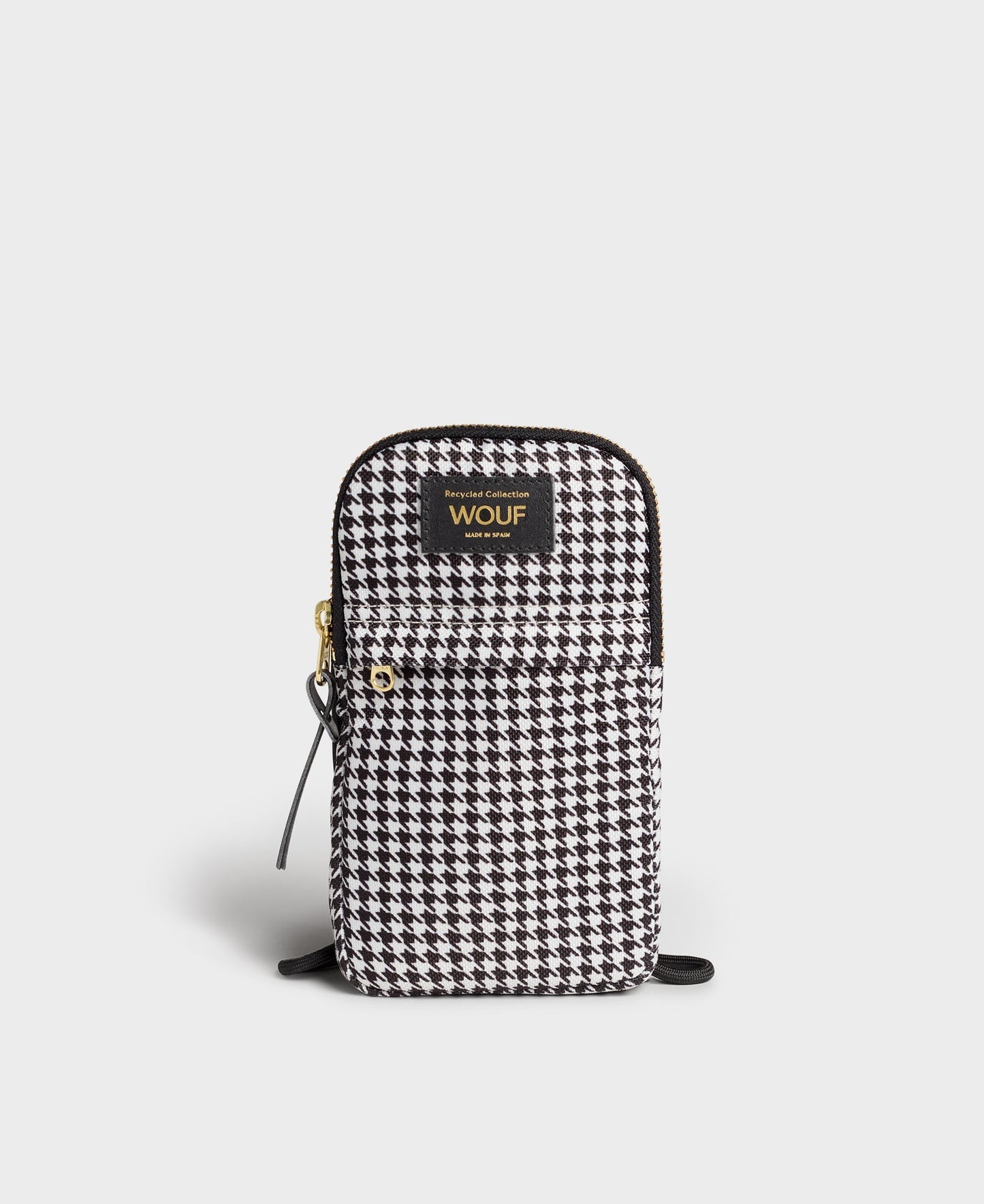 pochette téléphone en matières recyclées | carreaux "celine crossbody phone bag"