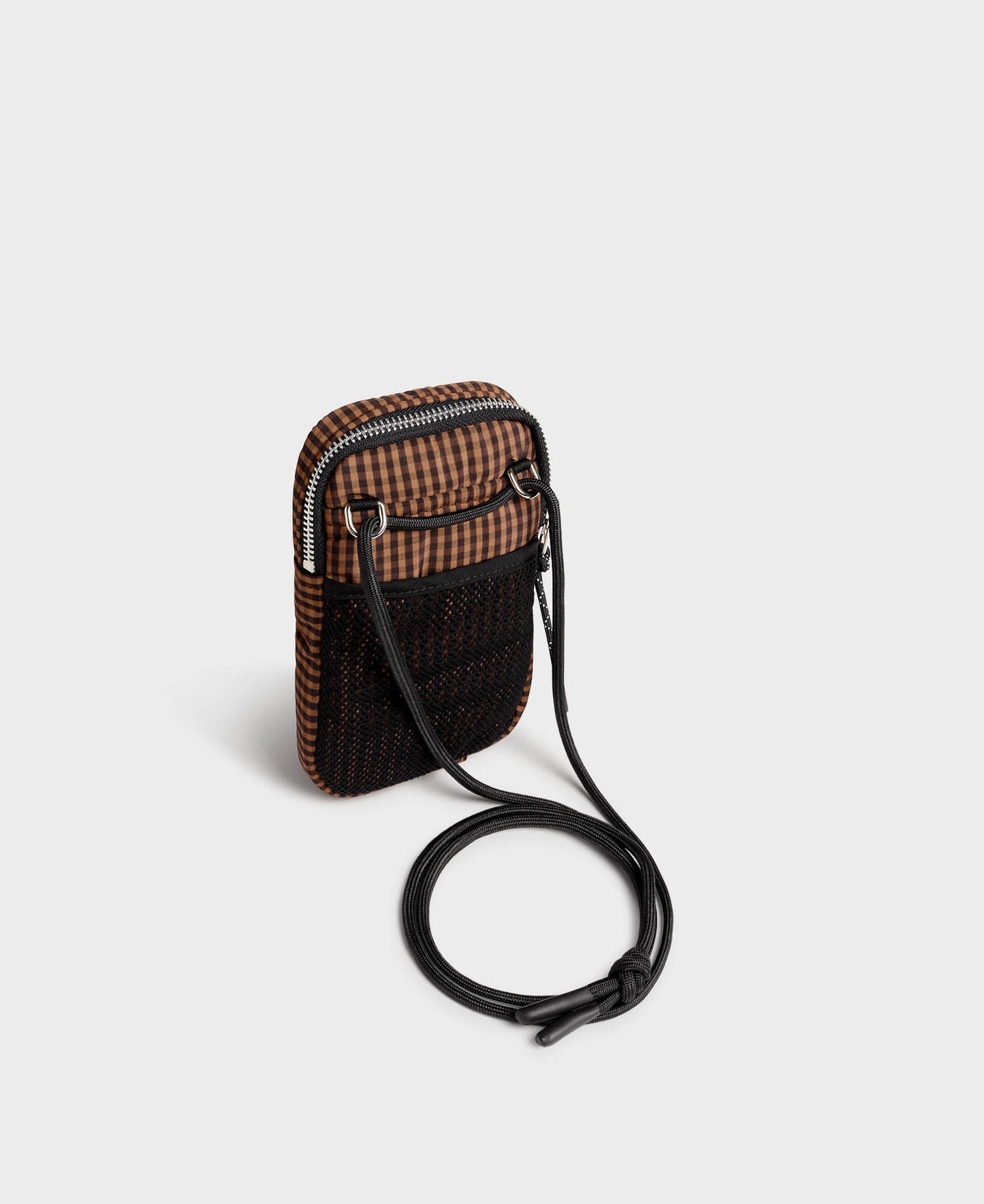 Pochette téléphone à carreaux en recyclé | "camille crossbody phone bag"