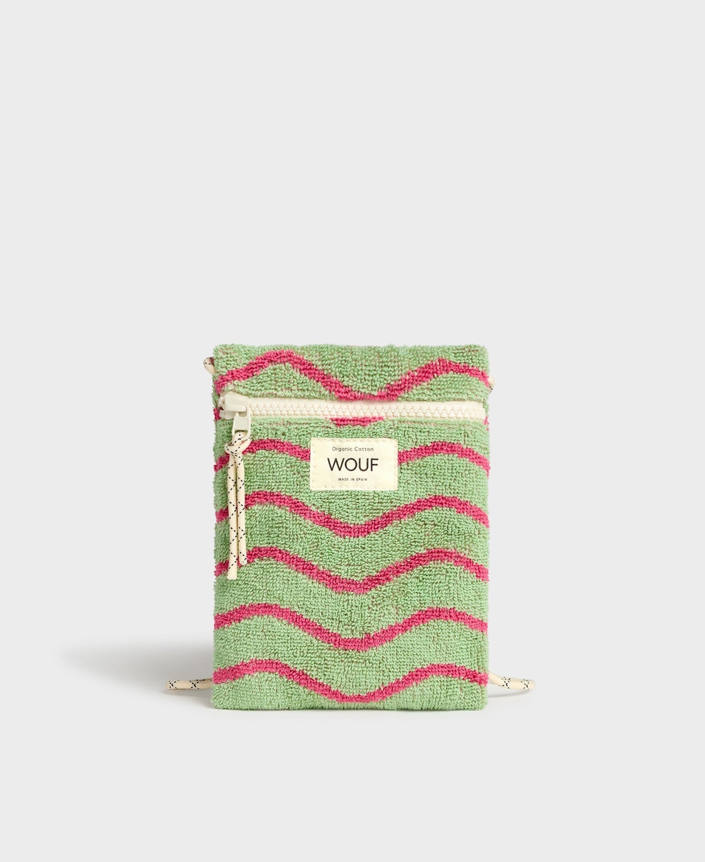 Pochette téléphone en coton bio | "wavy phone bag"