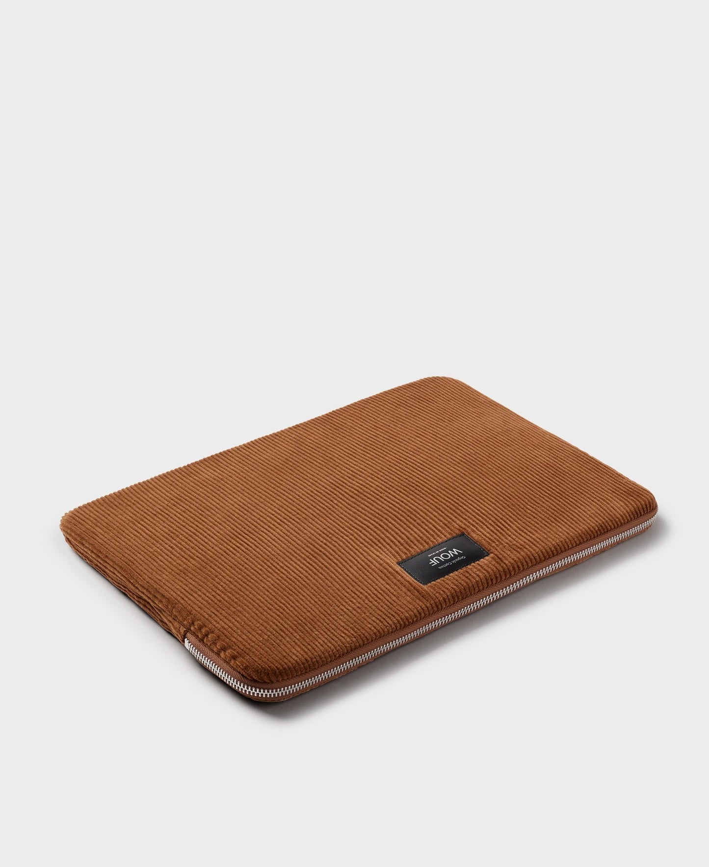 Pochette ordinateur côtelée en coton bio | "caramel laptop sleeve 13" & 14""