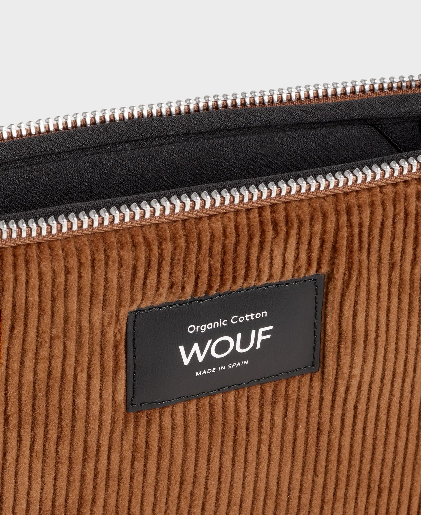 Pochette ordinateur côtelée en coton bio | "caramel laptop sleeve 13" & 14""