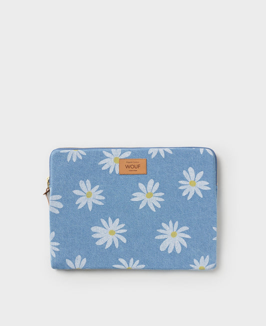 Pochette ordinateur en denim de coton bio | drew laptop sleeve 13" & 14"