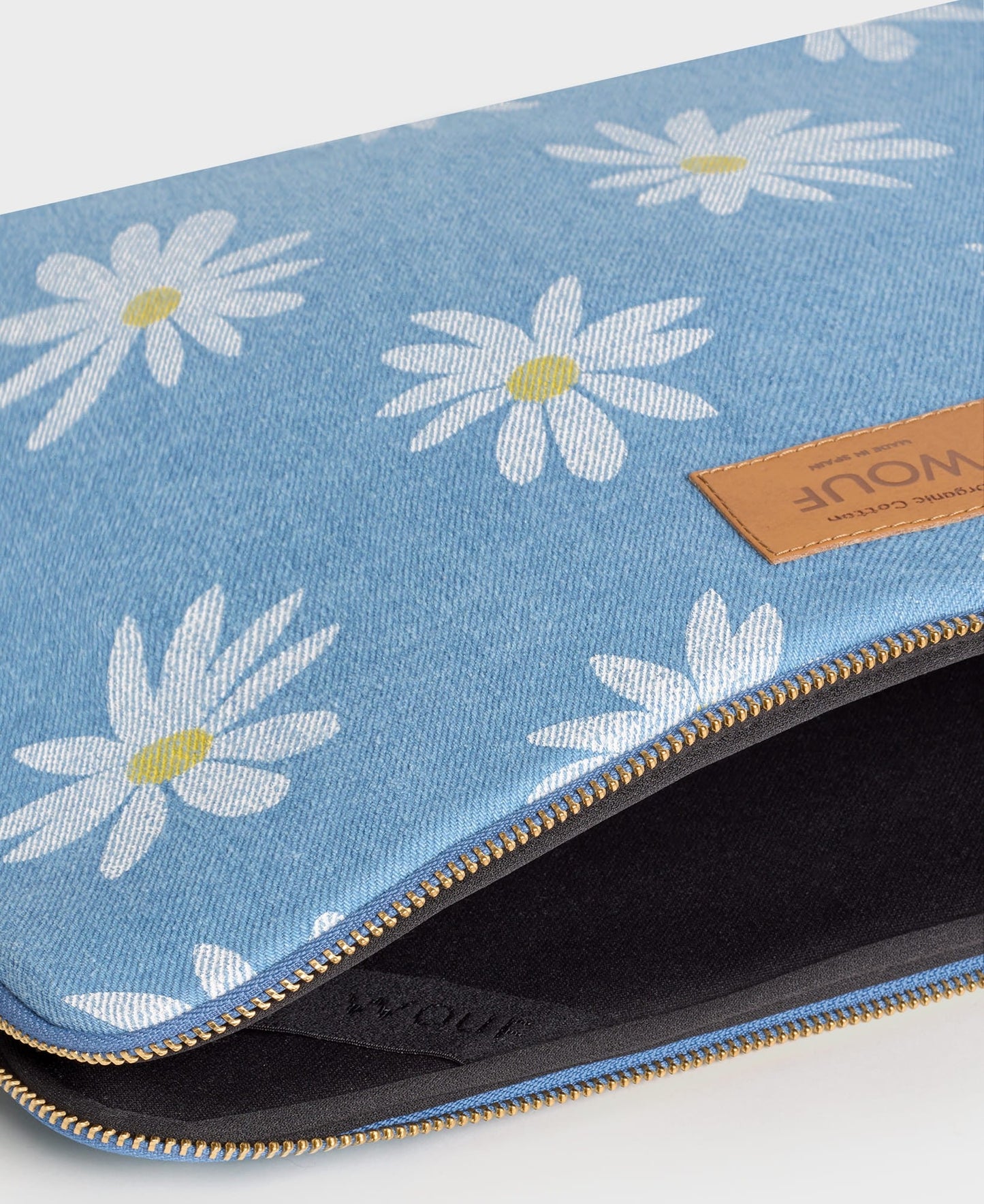 Pochette ordinateur en denim de coton bio | drew laptop sleeve 13" & 14"