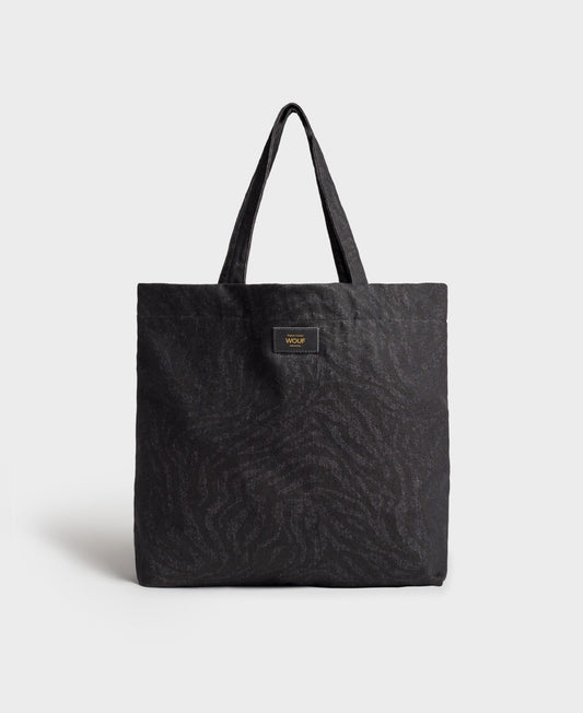 Tote bag en coton bio | noir imprimé "dafne tote bag"