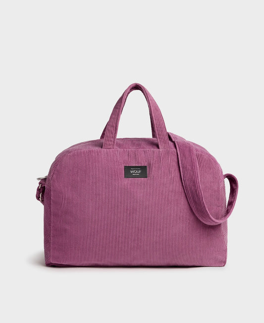 Sac de voyage en coton bio | Mauve "weekend bag mauve"