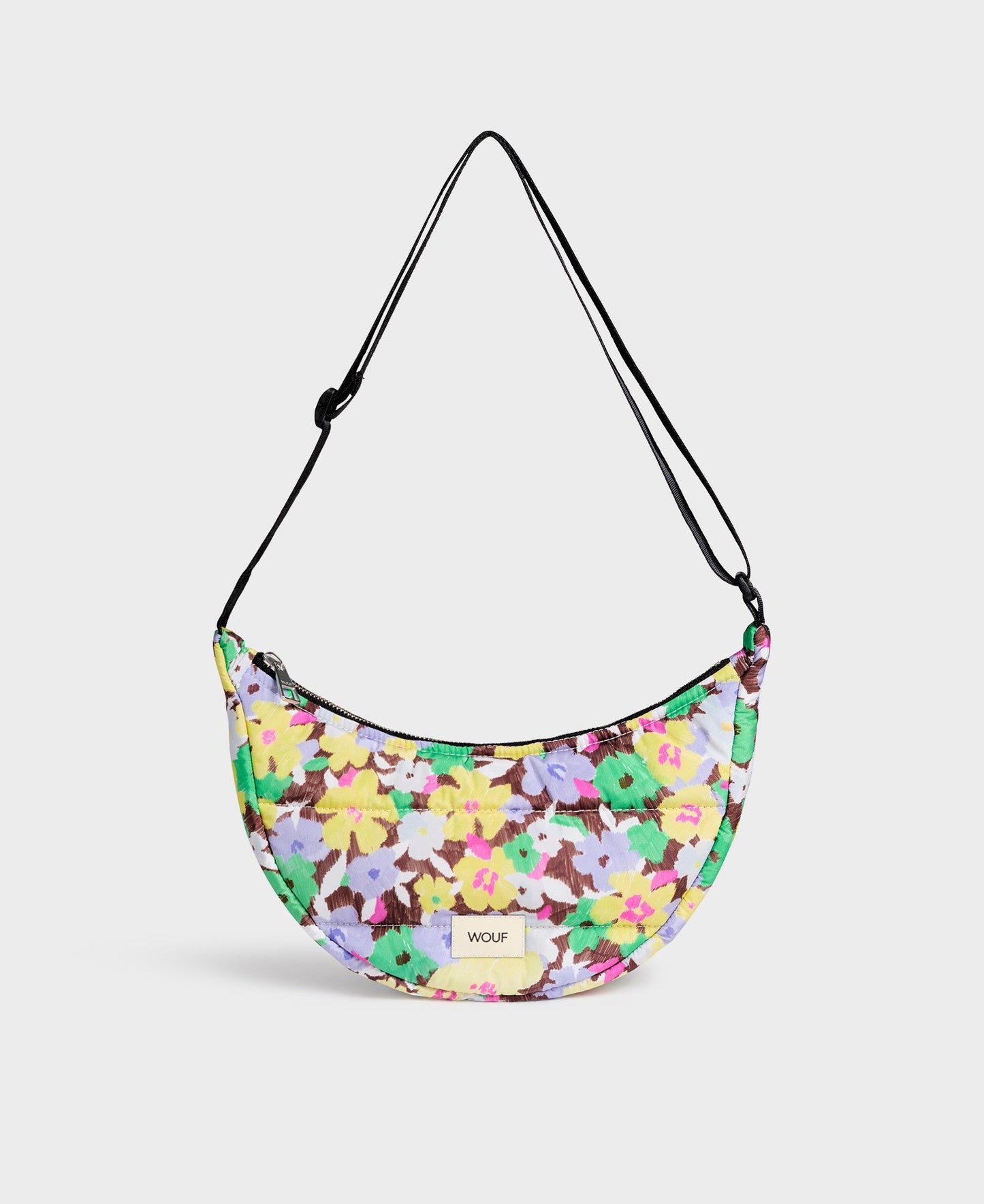 Banane matelassée à motifs en recyclé - lola crossbody bag