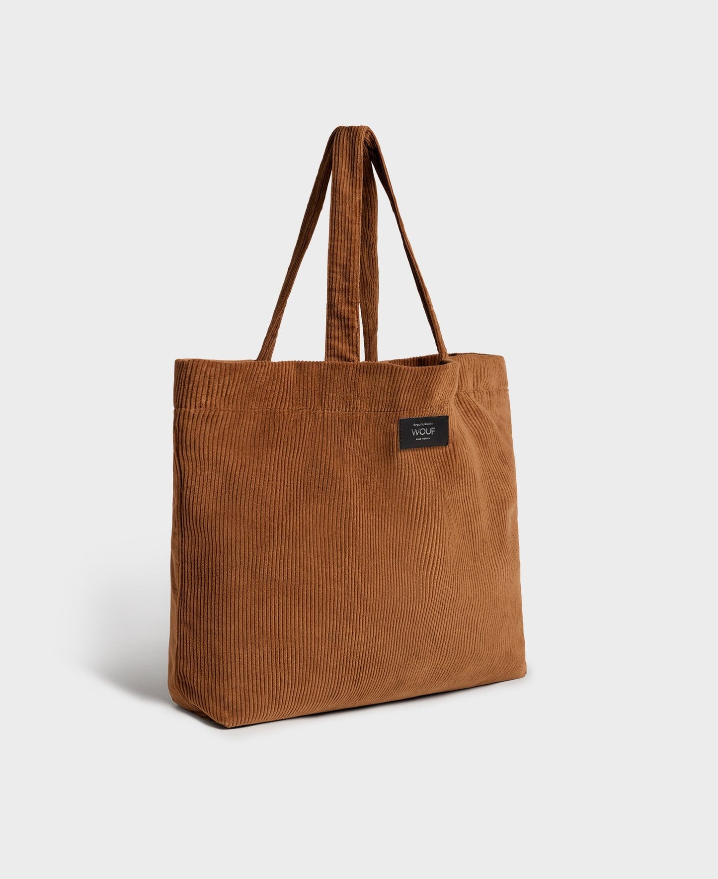 Sac cabas caramel en velours de coton bio | "caramel tote bag"