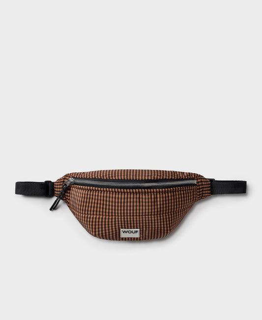 Banane à carreaux matelassée en recyclé | 'camille waistbag'