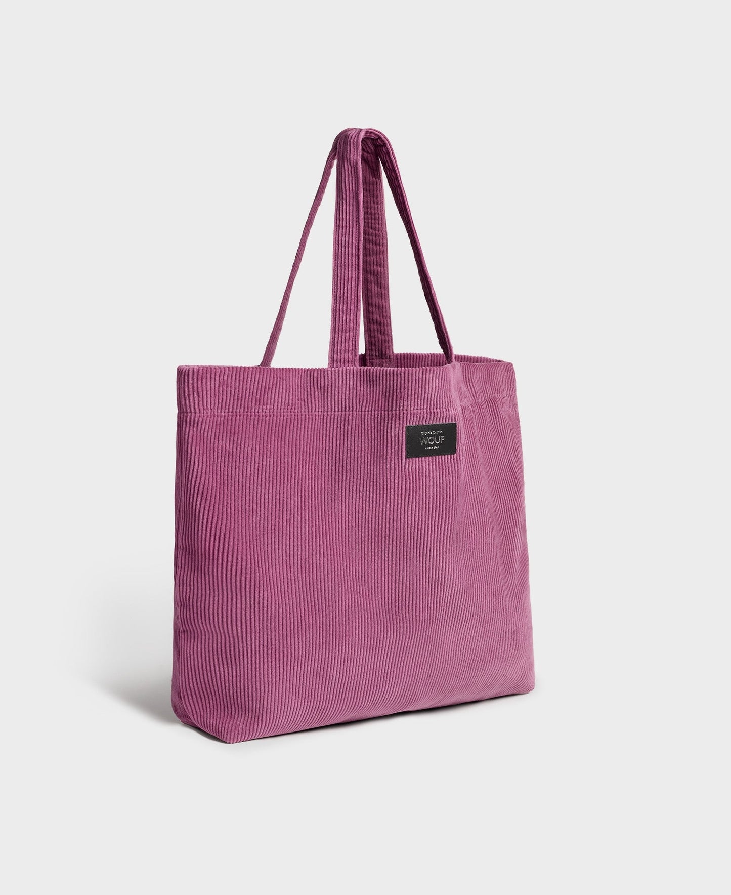 Sac cabas mauve en velours de coton bio | "mauve tote bag"