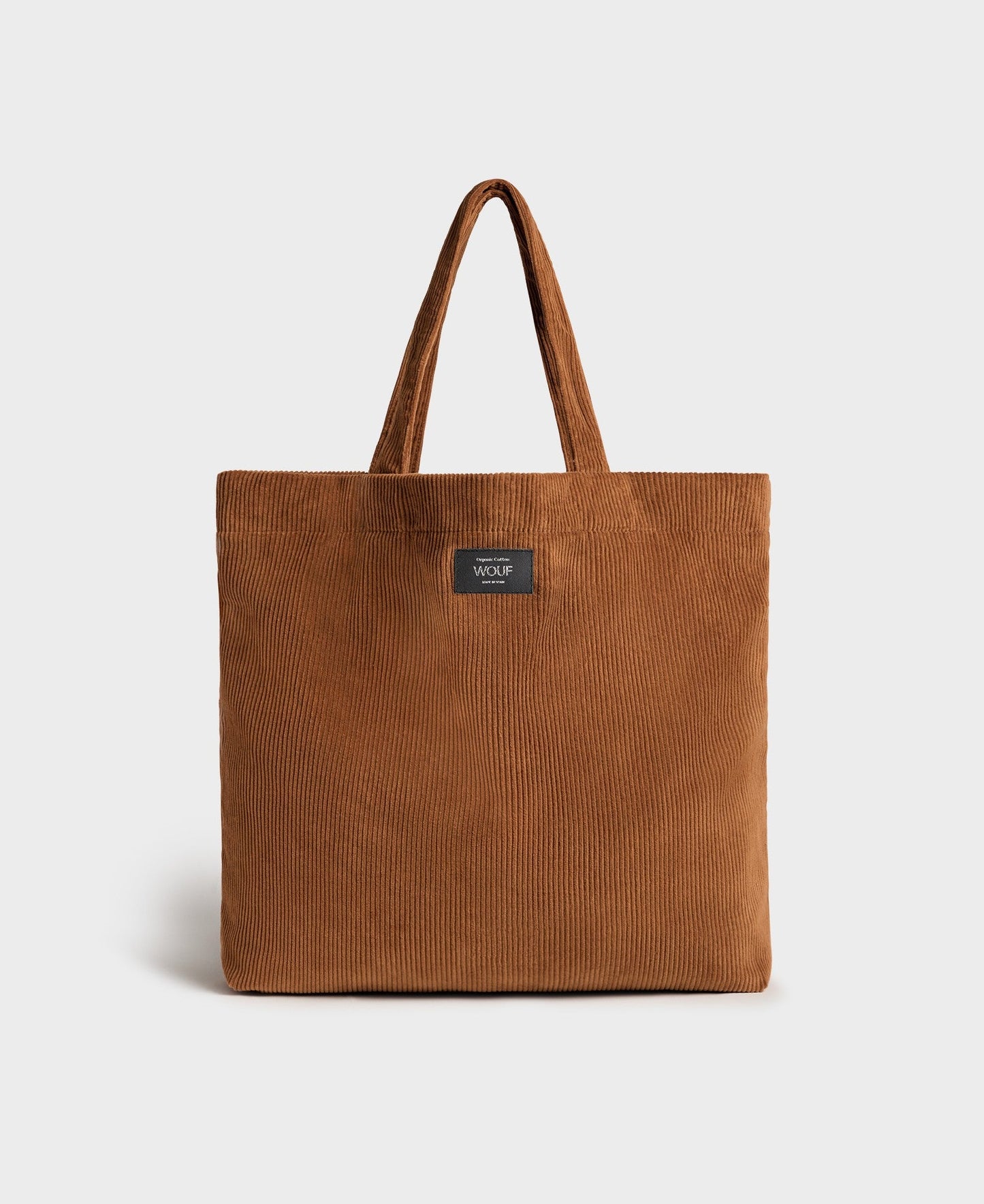 Sac cabas caramel en velours de coton bio | "caramel tote bag"