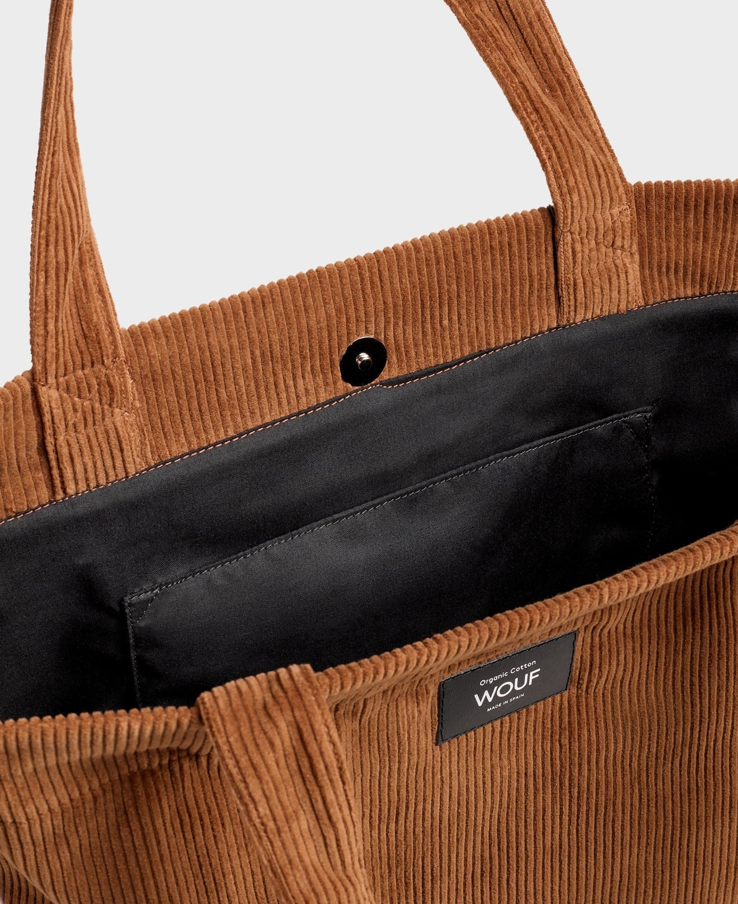Sac cabas caramel en velours de coton bio | "caramel tote bag"