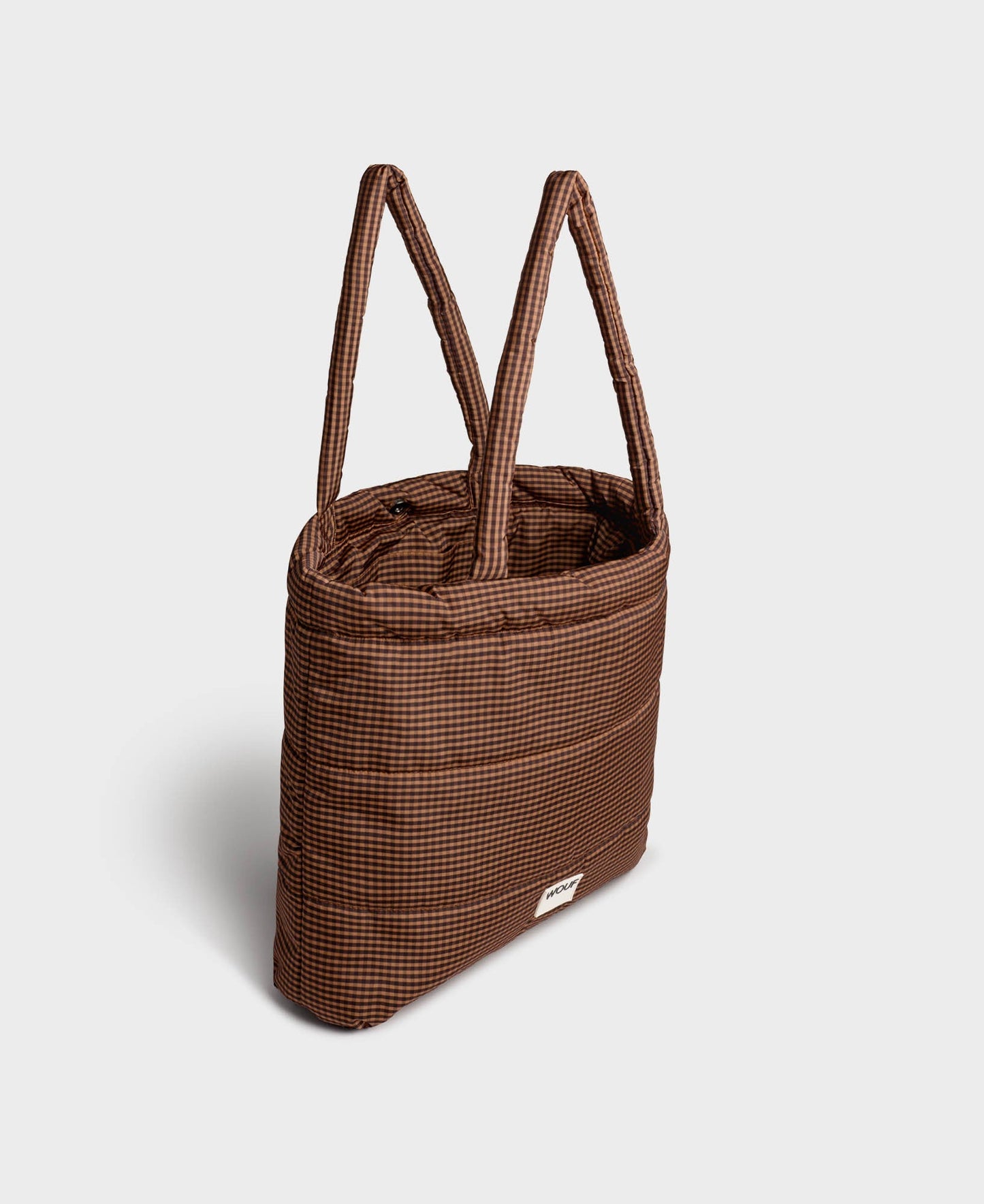 Tote bag à carreaux matelassé en recyclé | "camille tote bag"