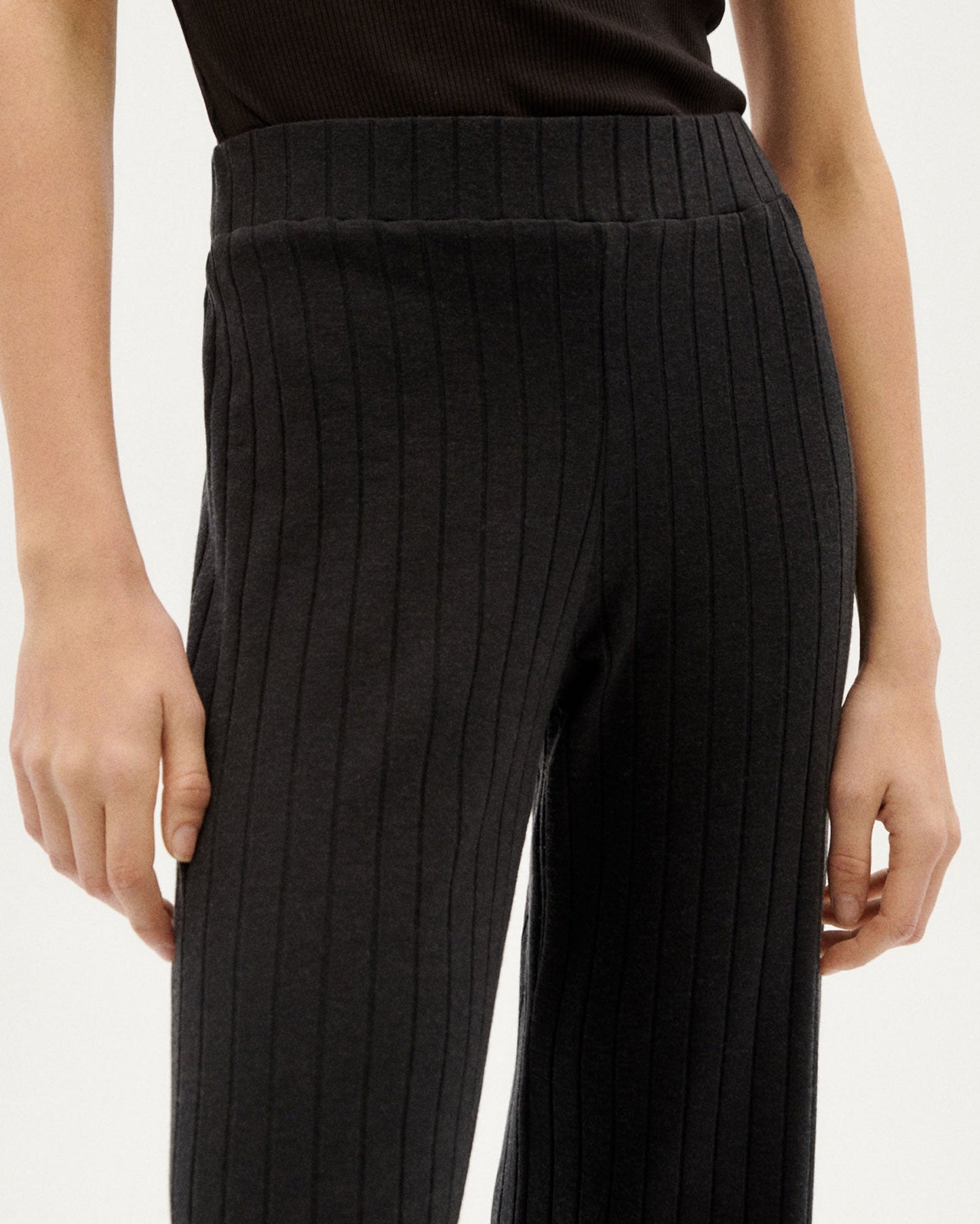 Pantalon noir en mélange de matières - black trash dalia pants