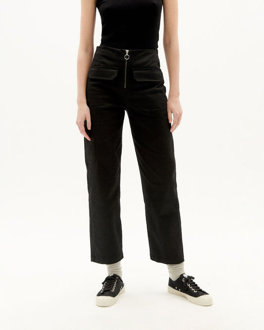 Pantalon cargo en coton bio | noir "black cargo pants"