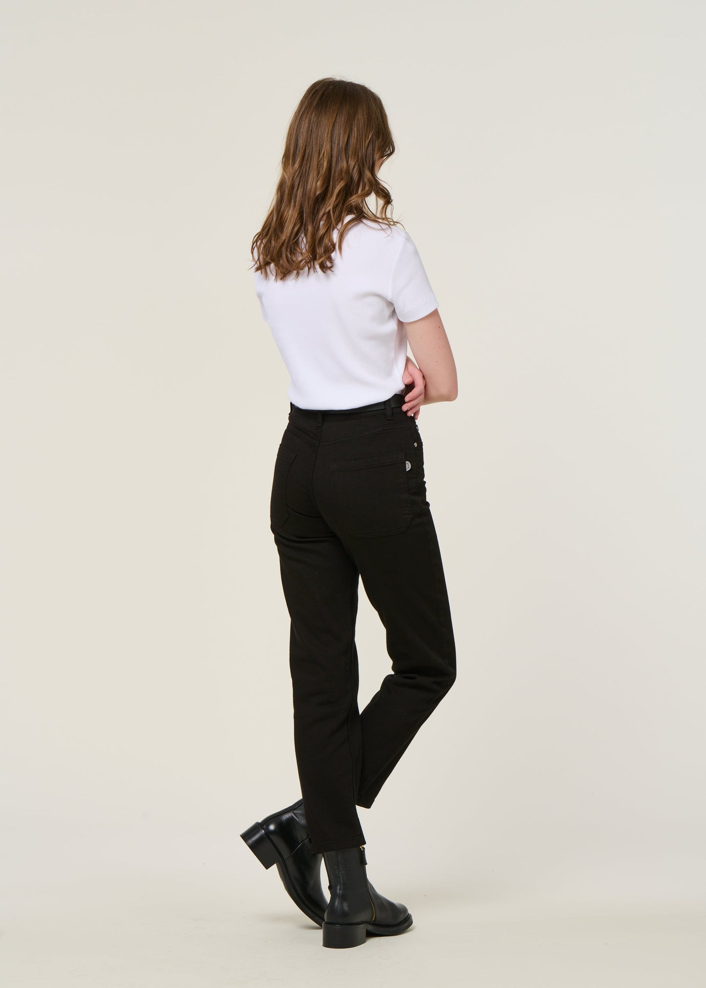 Pantalon droit en coton bio | noir "black nele pants"