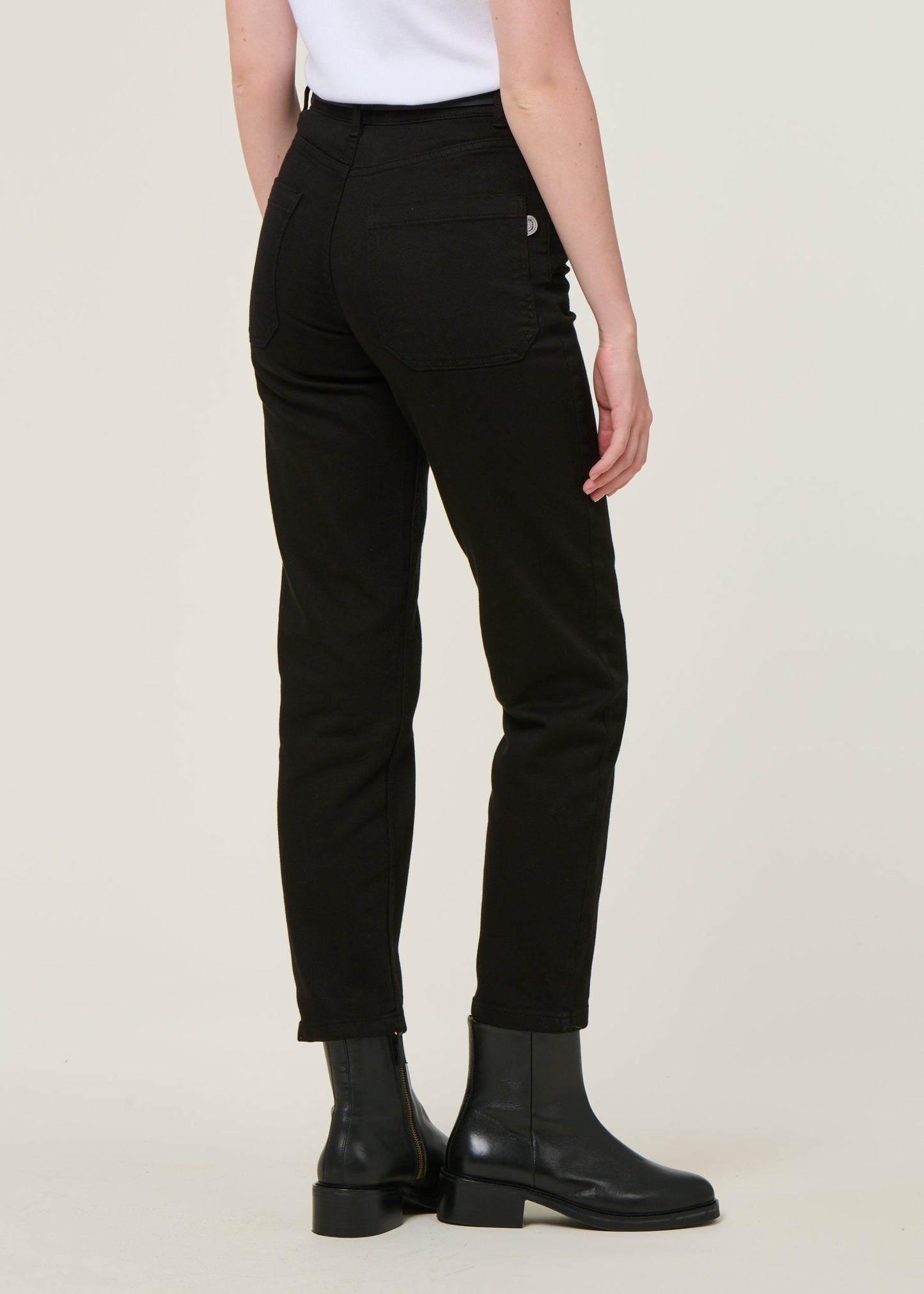 Pantalon droit en coton bio | noir "black nele pants"