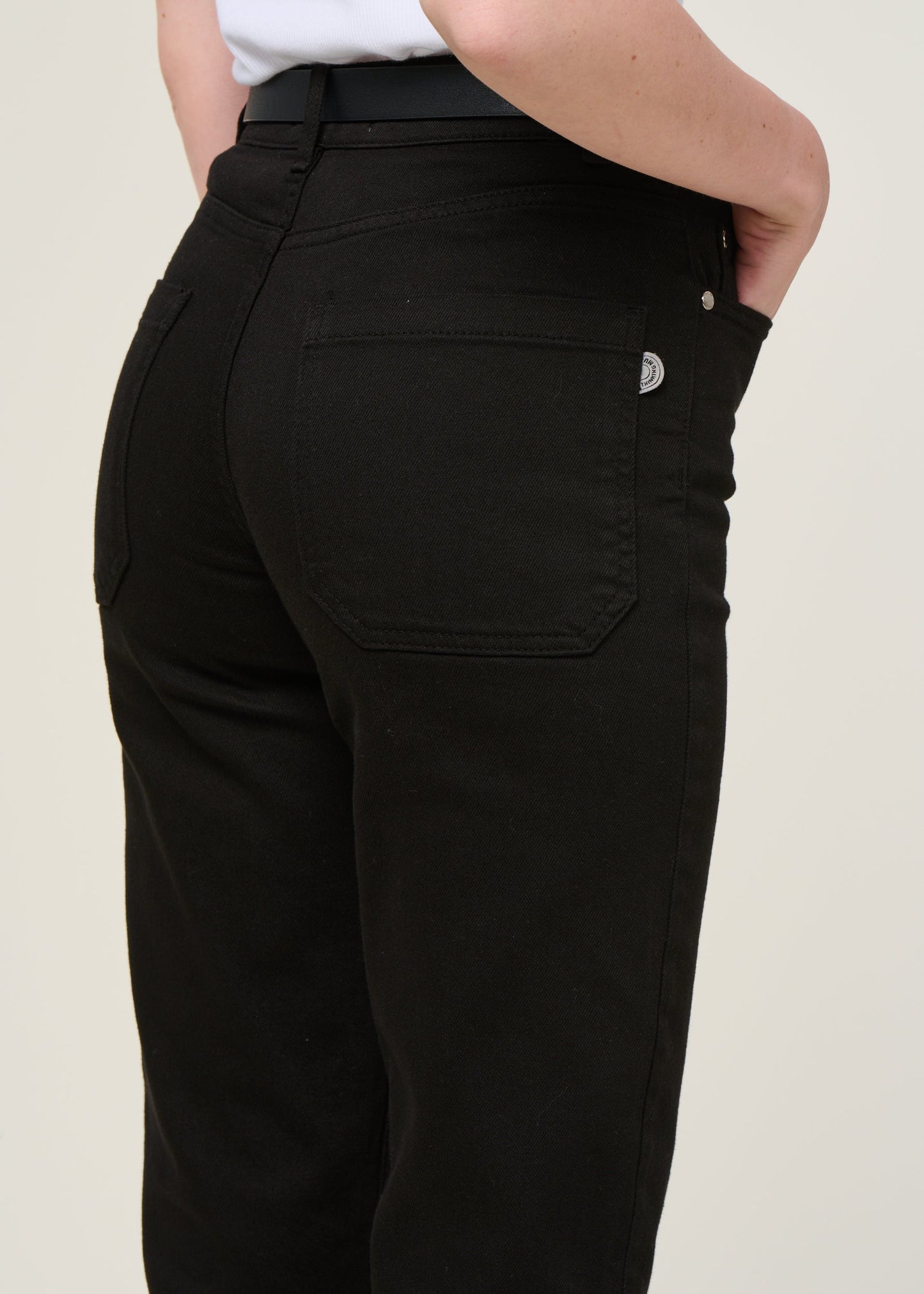 Pantalon droit en coton bio | noir "black nele pants"