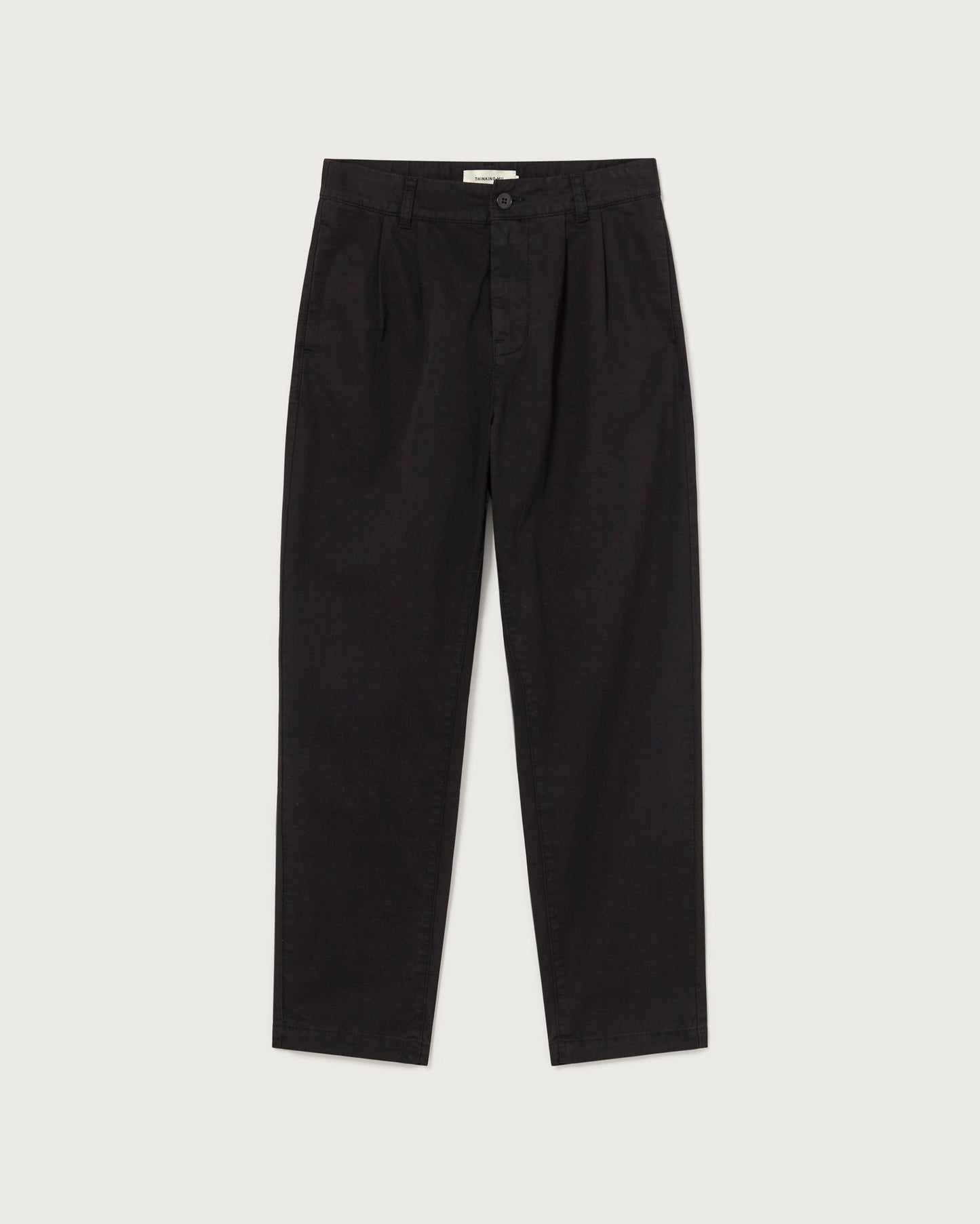Pantalon à pinces droit en coton bio | noir  "black rina light pants"