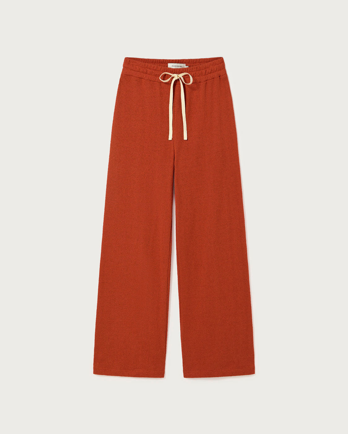 Pantalon texturé en matières recyclées et coton bio | orange "crimson trash eri pants"