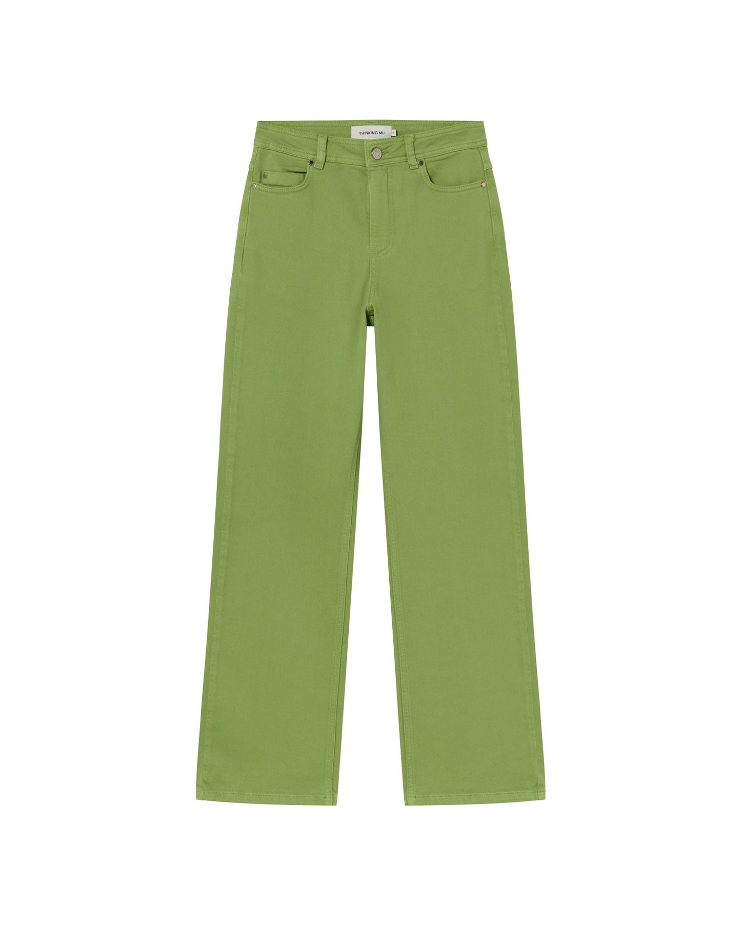 Jean droit en coton bio | vert "theresa pants"