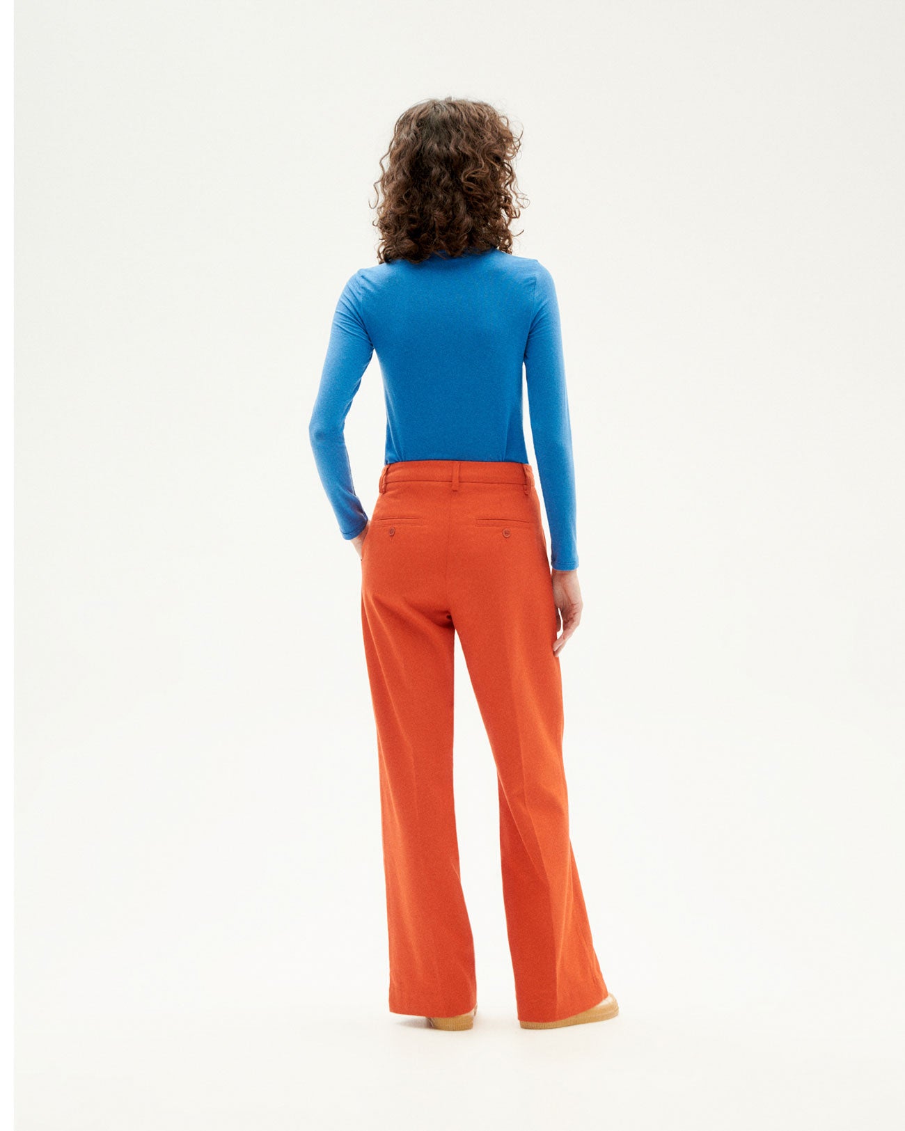 Pantalon ample en coton bio | Orange "pumpkin hermione pants"