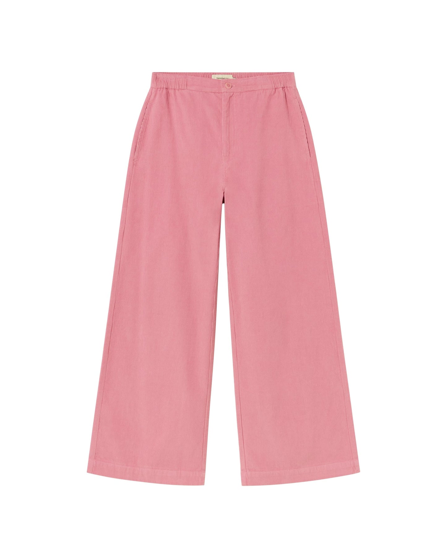 Pantalon ample en coton bio | Rose "pink microcorduroy maia pants"