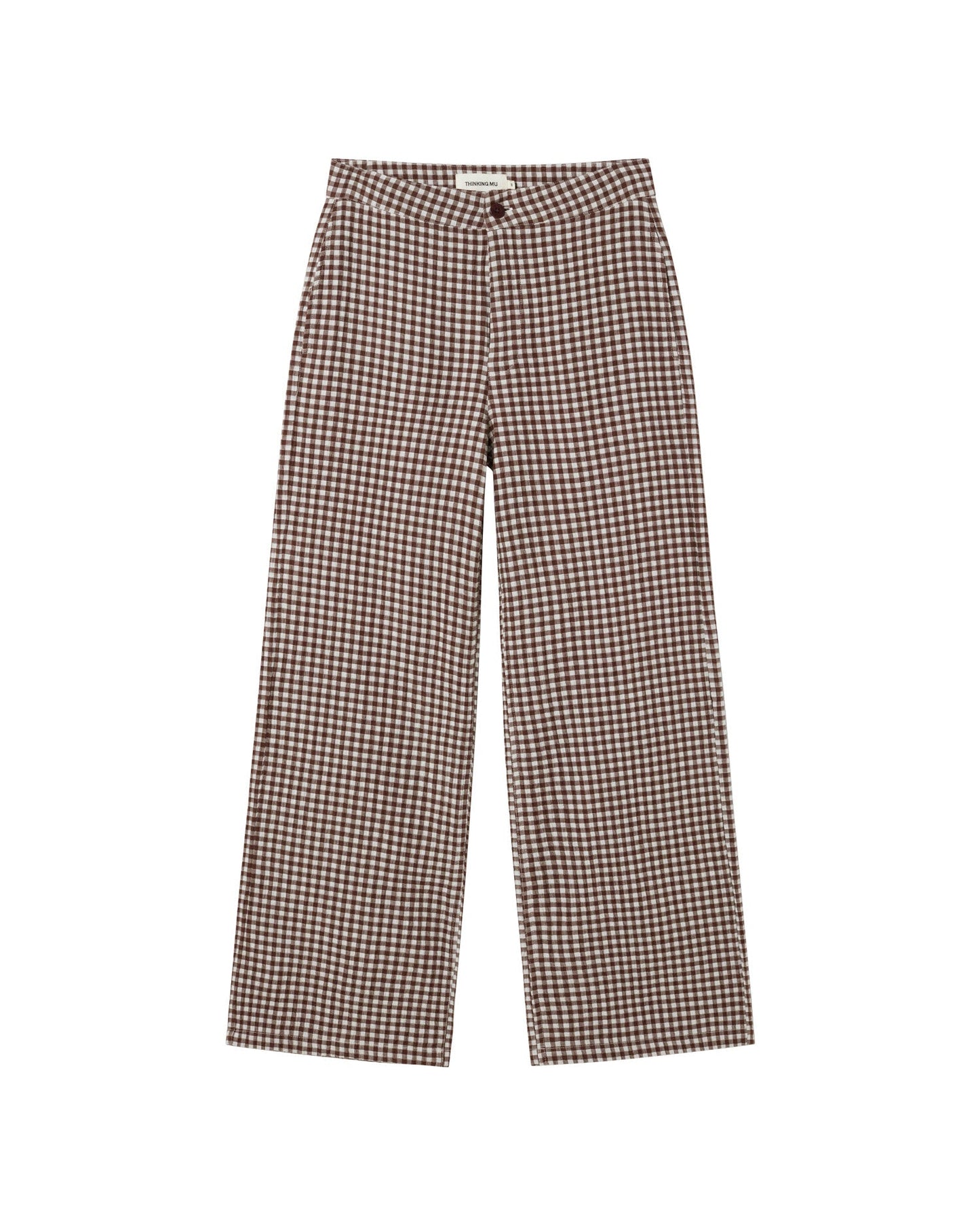 Pantalon ample en coton bio | Multicolore "chocolate seersucker karina pants"