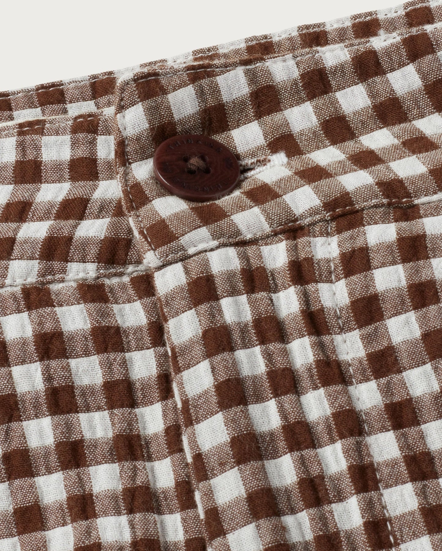 Pantalon ample en coton bio | Multicolore "chocolate seersucker karina pants"