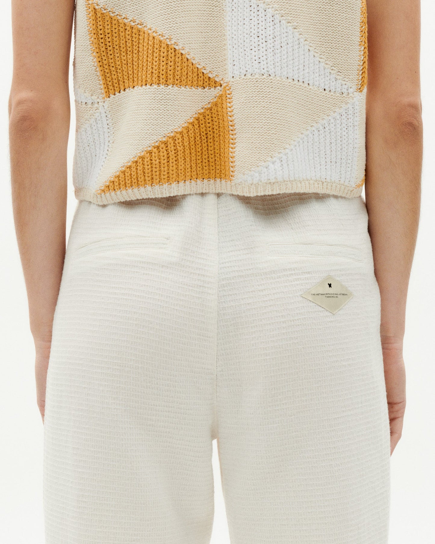 Pantalon droit en coton bio | écru "undyed loop mariam pants"