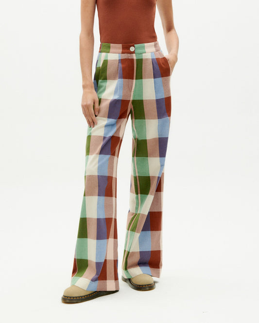 Pantalon ample en coton bio | Multicolore "colorful manolita pants"