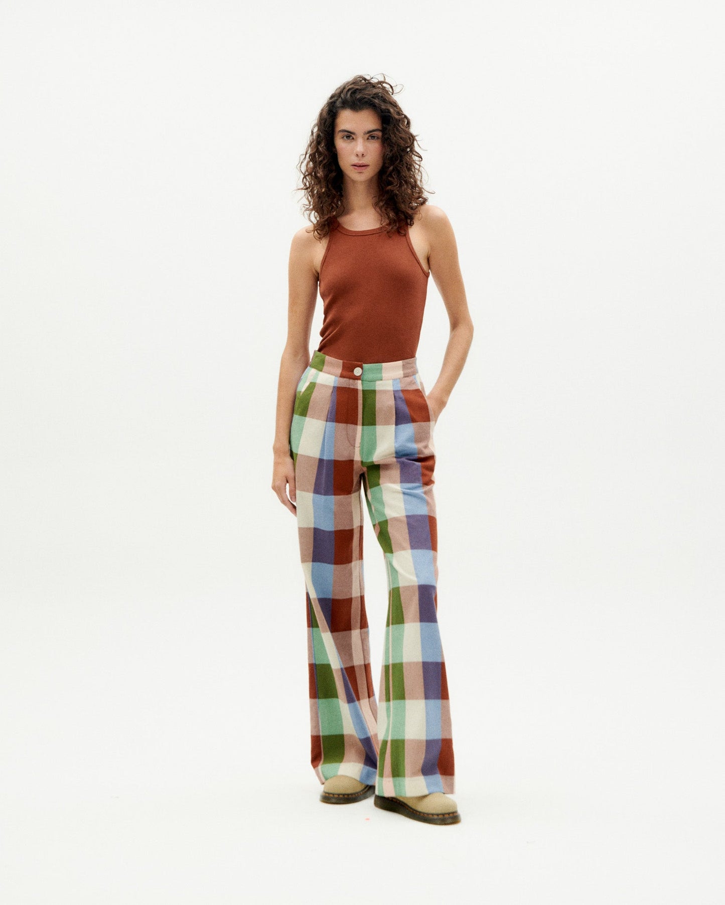 Pantalon ample en coton bio | Multicolore "colorful manolita pants"