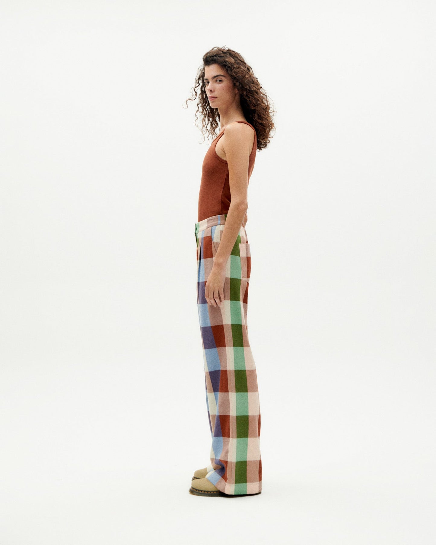 Pantalon ample en coton bio | Multicolore "colorful manolita pants"