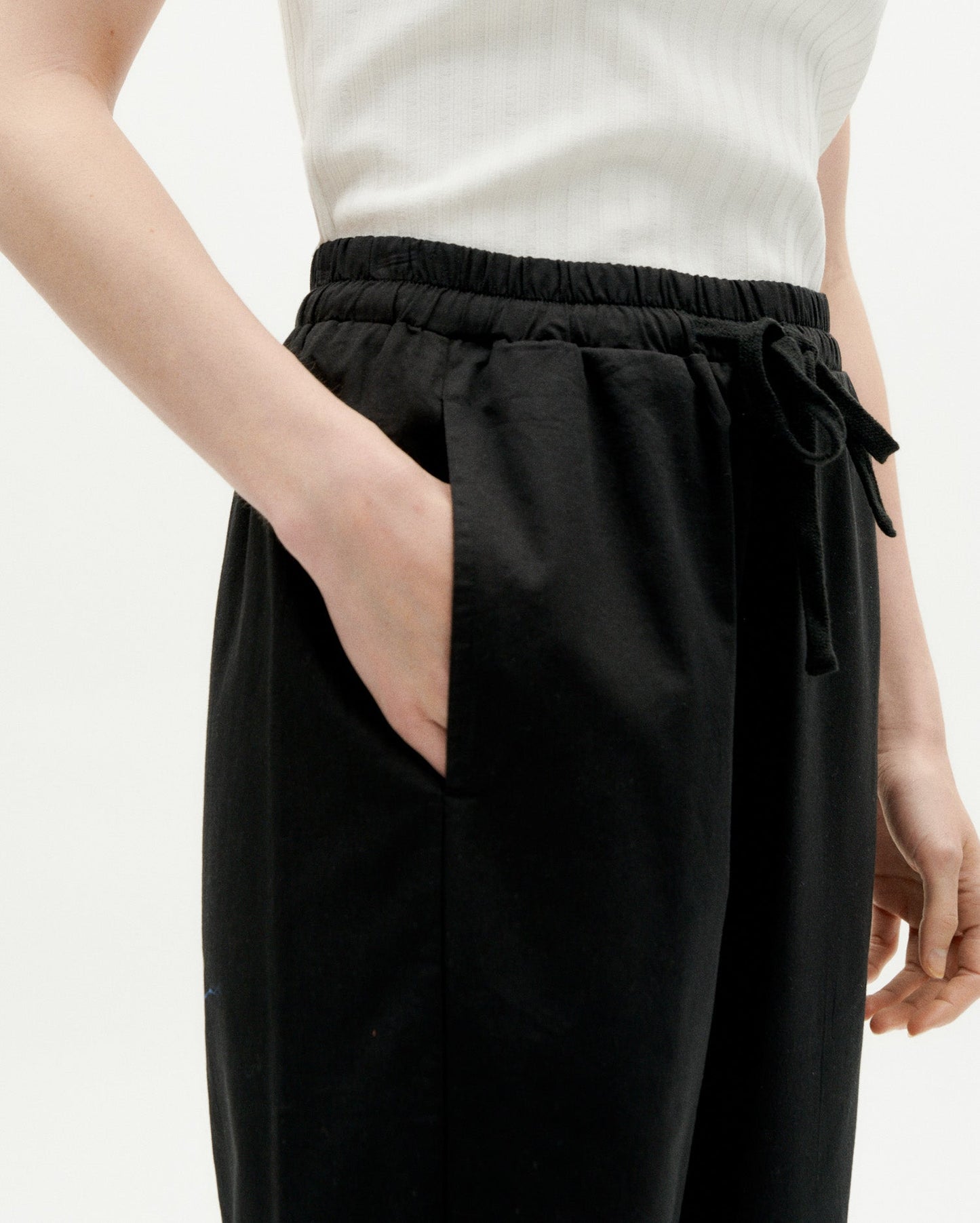 Pantalon droit en coton bio | noir "black esther pants"
