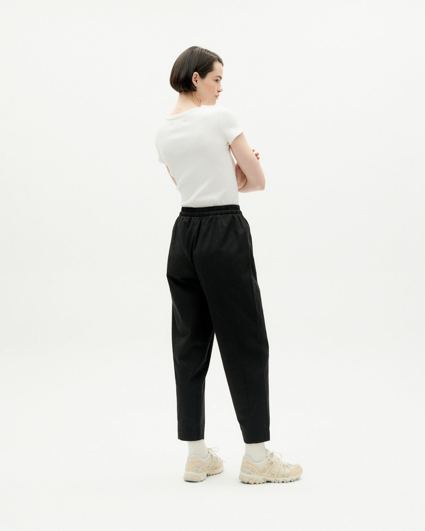 Pantalon droit en coton bio | noir "black esther pants"