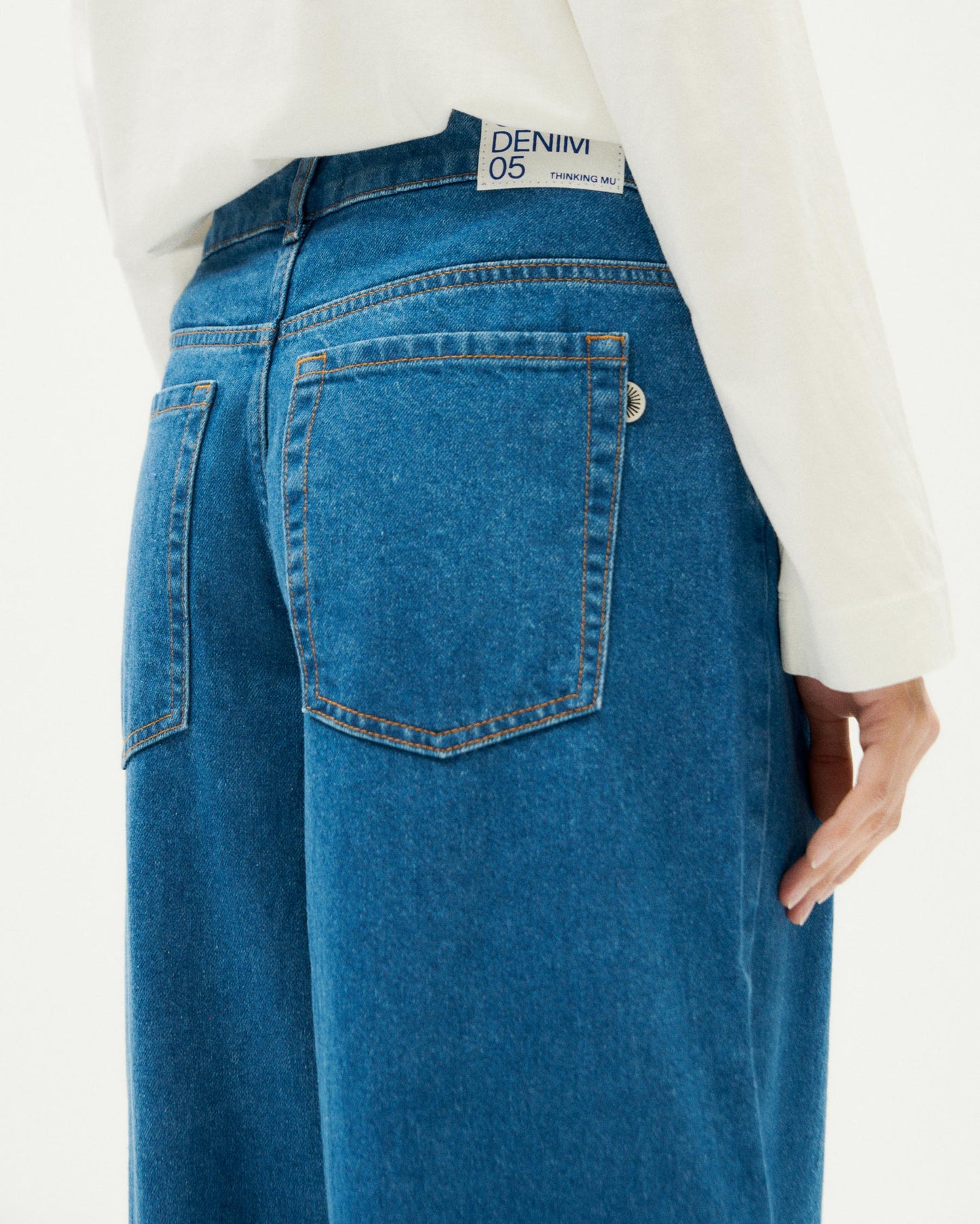 Jean ample en coton bio | bleu "tusa clean denim hedda pants"