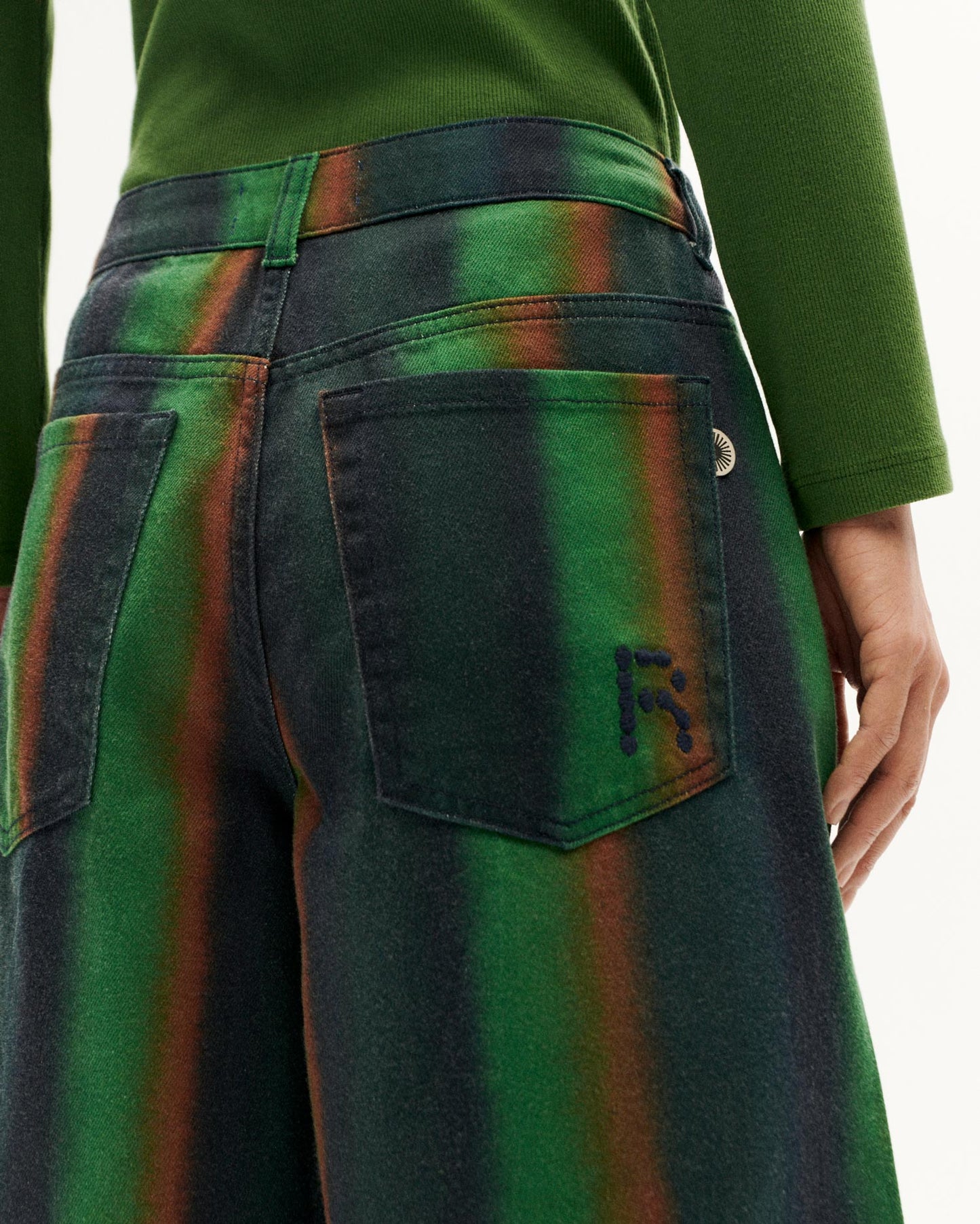 Pantalon ample en coton bio | multicolore "swamp hedda pants multicolor"
