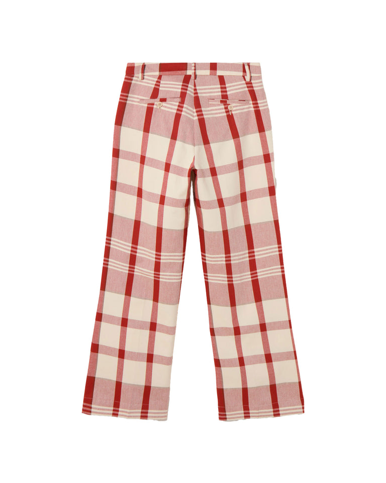 Pantalon ample à carreaux en coton bio | rouge "picnic checks hermione pants multicolor"