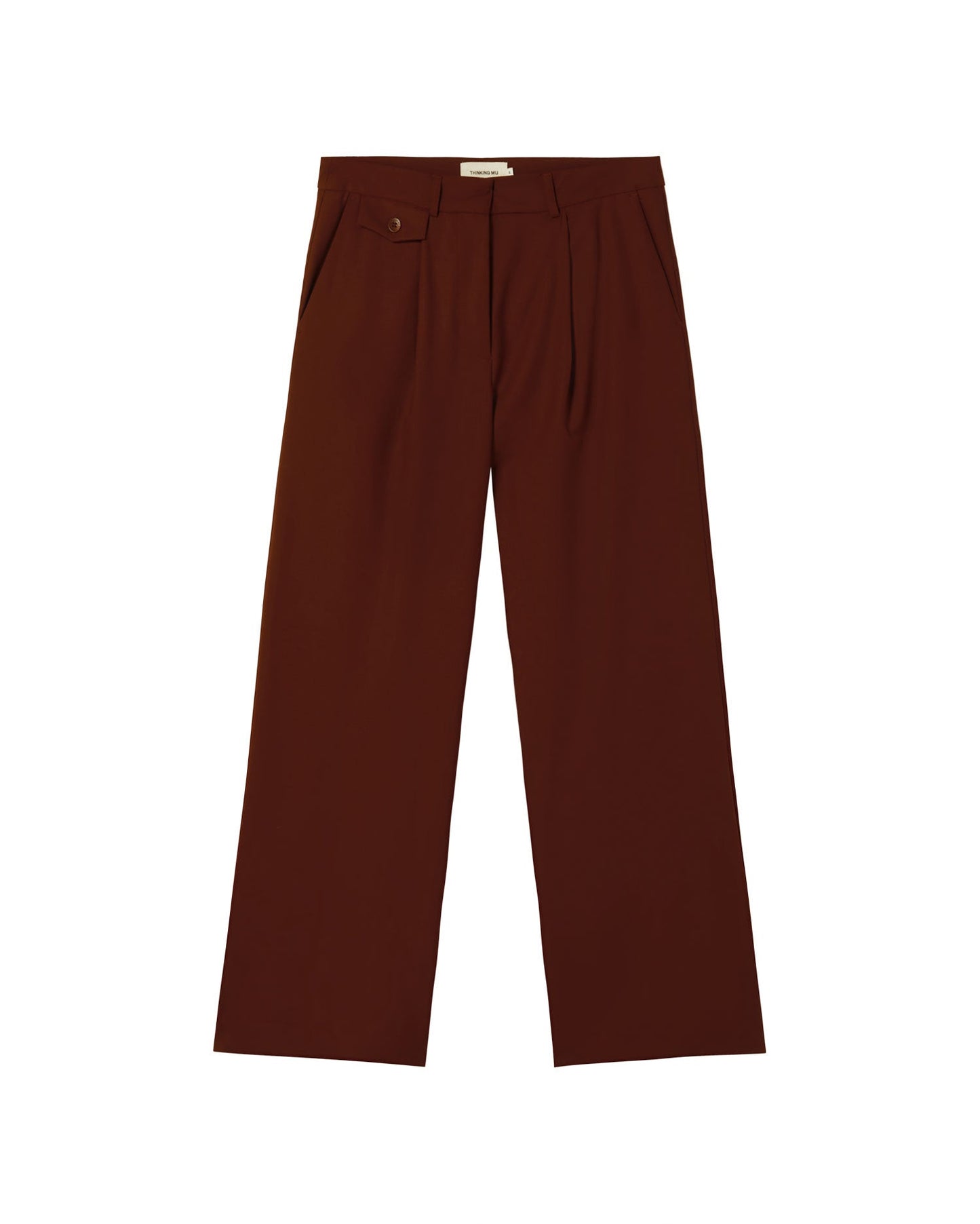 Pantalon ample en laine | marron "coffee pat pants"