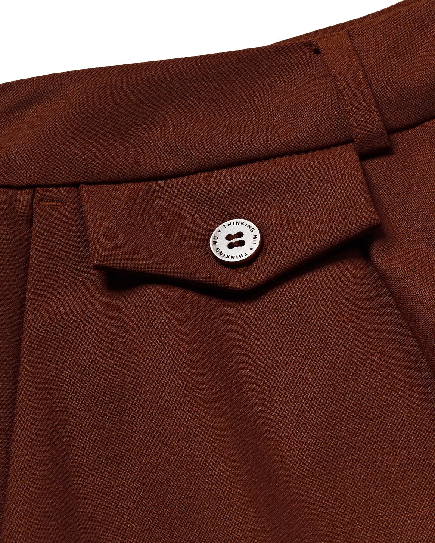 Pantalon ample en laine | marron "coffee pat pants"