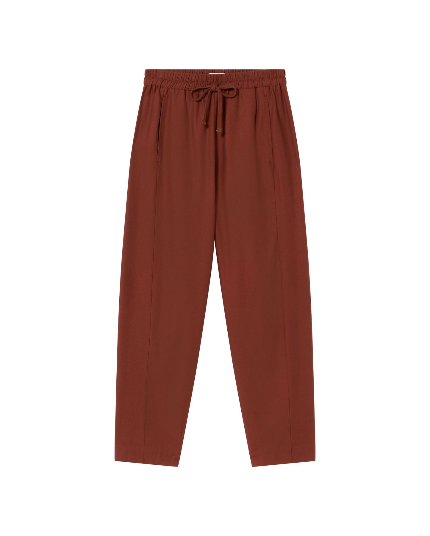 Pantalon droit en coton bio | marron "coffee esther pants brown"