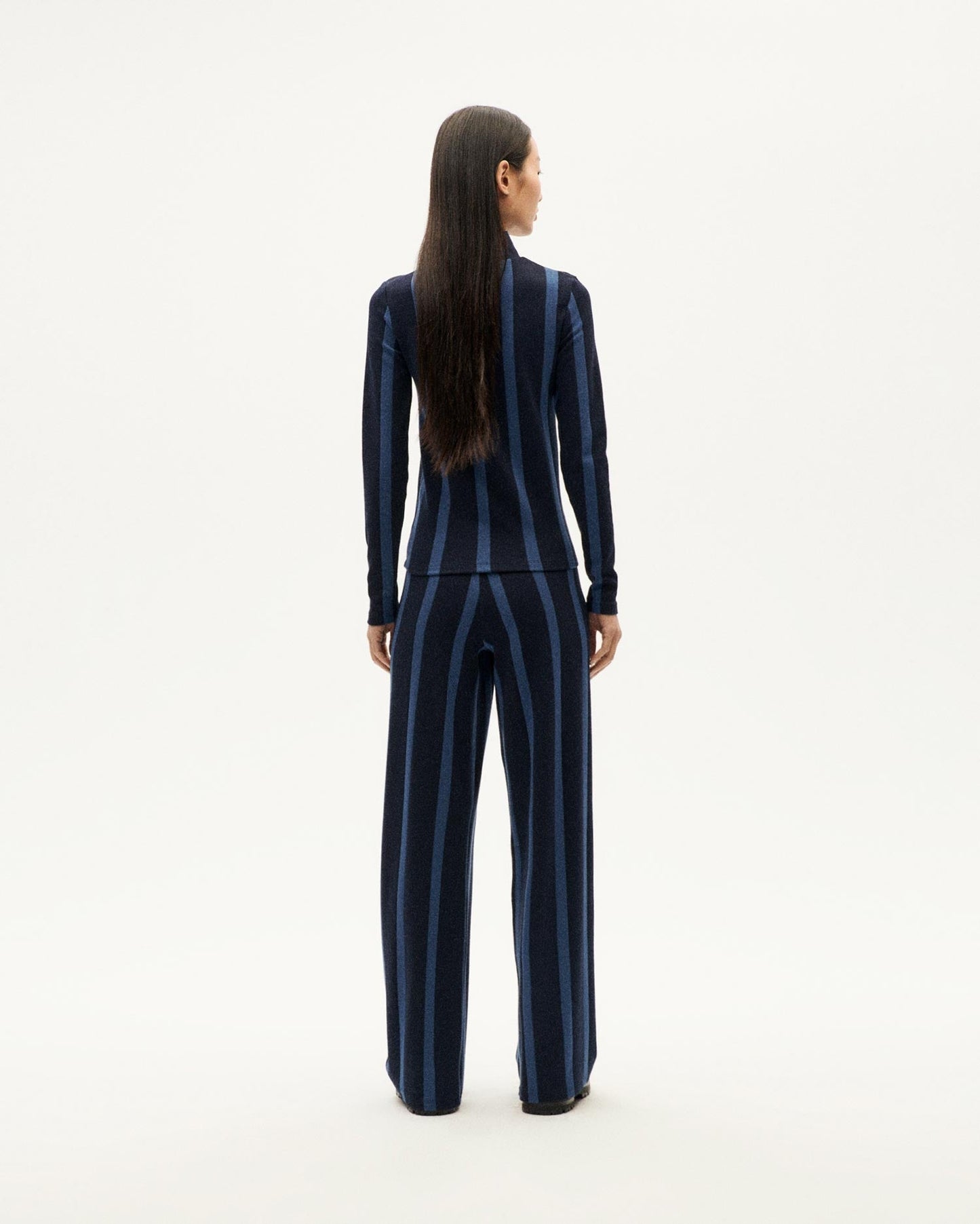Pantalon droit en matières recyclées | bleu "navy dark heritage betty pants"