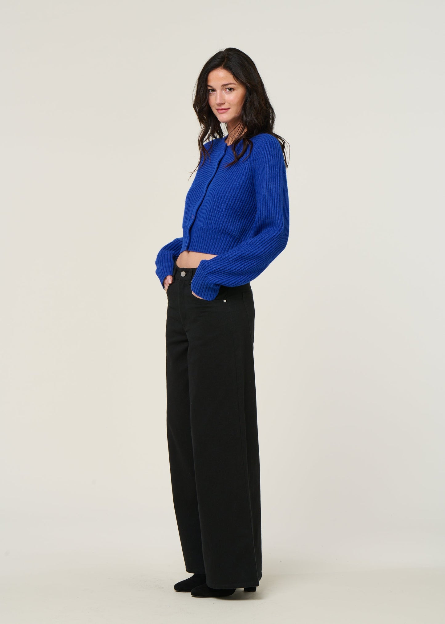 Pantalon large en coton bio | noir "black hedda pants"