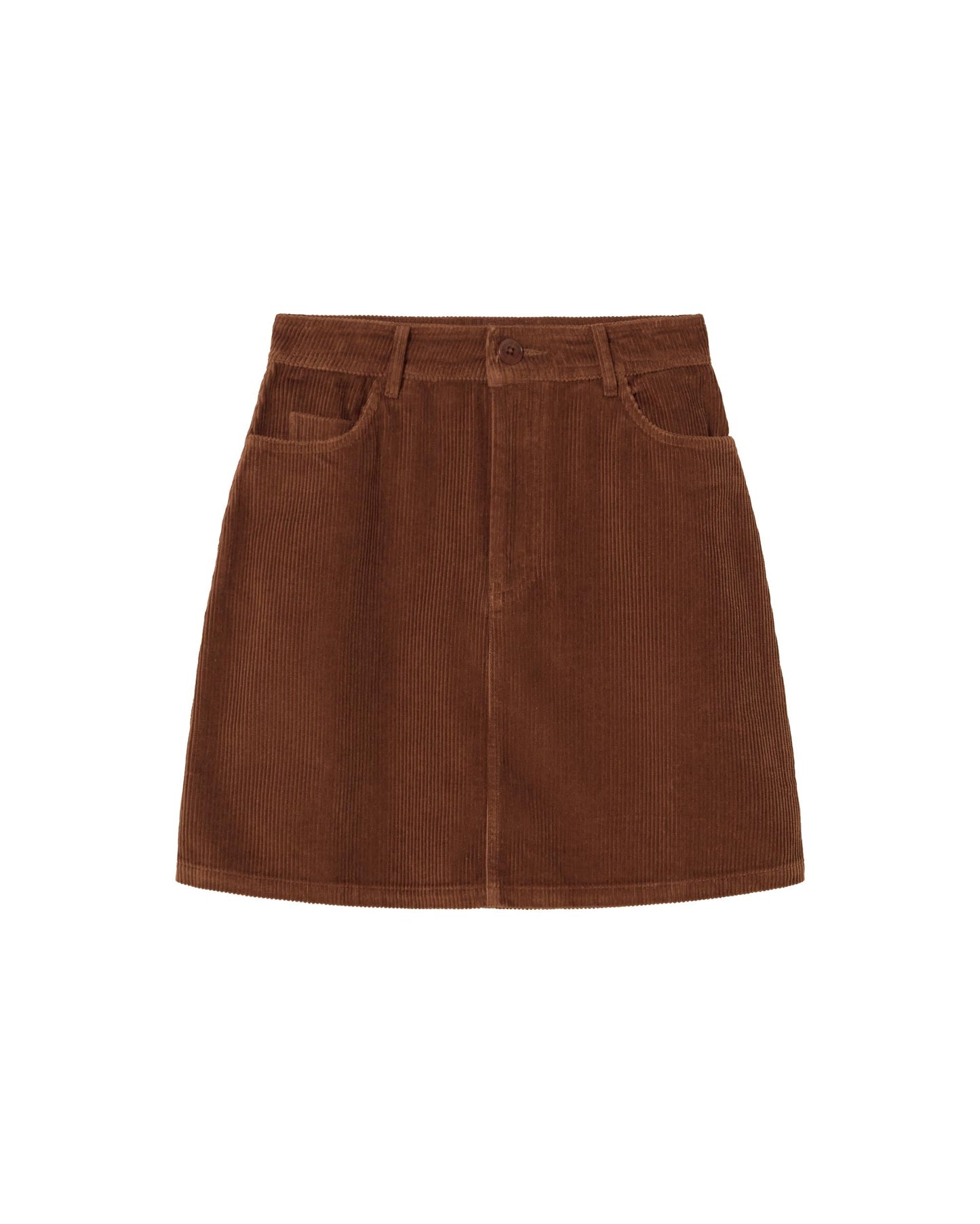Jupe en velours côtelé de coton bio | marron "chocolate corduroy marsha skirt"