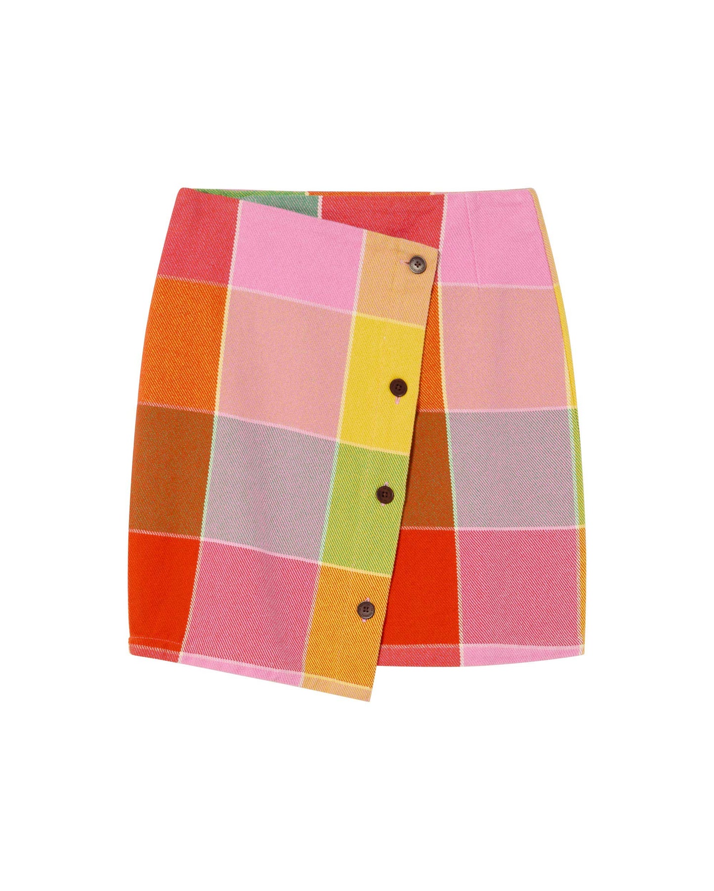 Jupe portefeuille en coton bio | Multicolore "art blanket mila skirt"