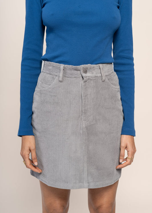 Jupe en coton bio | gris "river corduroy marsha skirt"