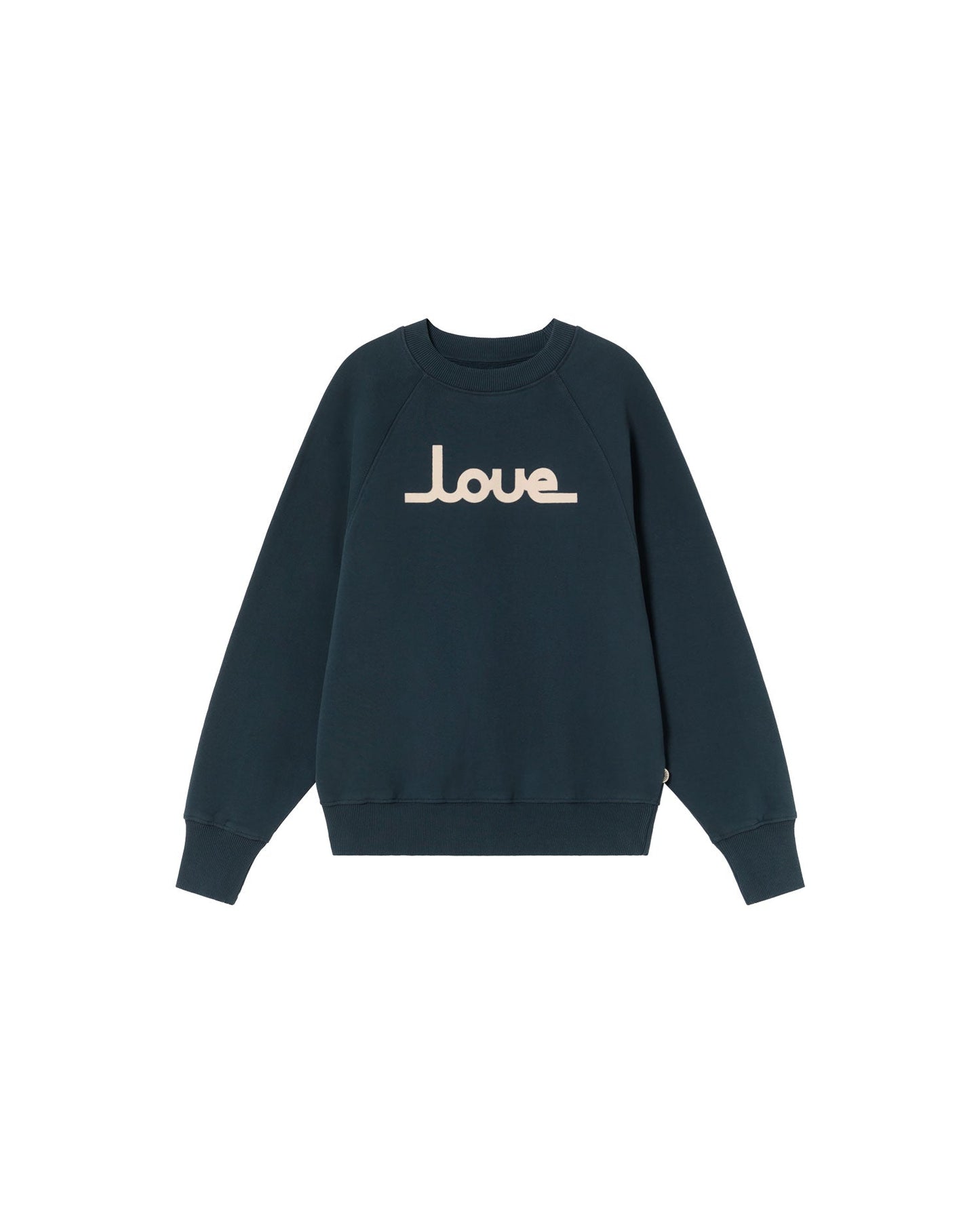 Sweat brodé en coton bio | grey "grafito love bonnie sweatshirt grey"