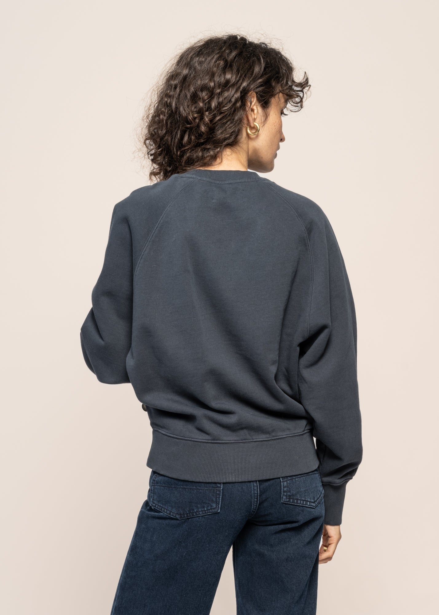 Sweat brodé en coton bio | grey "grafito love bonnie sweatshirt grey"