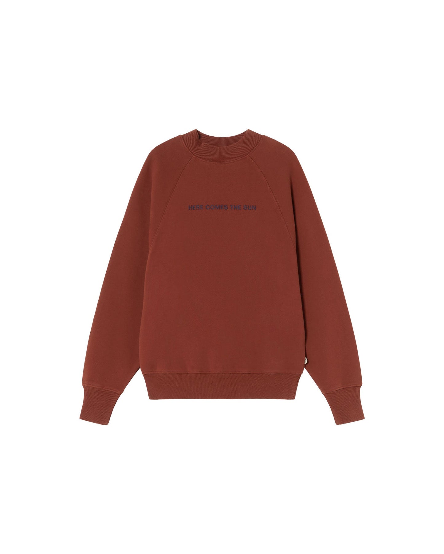 Sweat en coton bio | marron "here comes the sun coffee fantine sweatshirt - brown"
