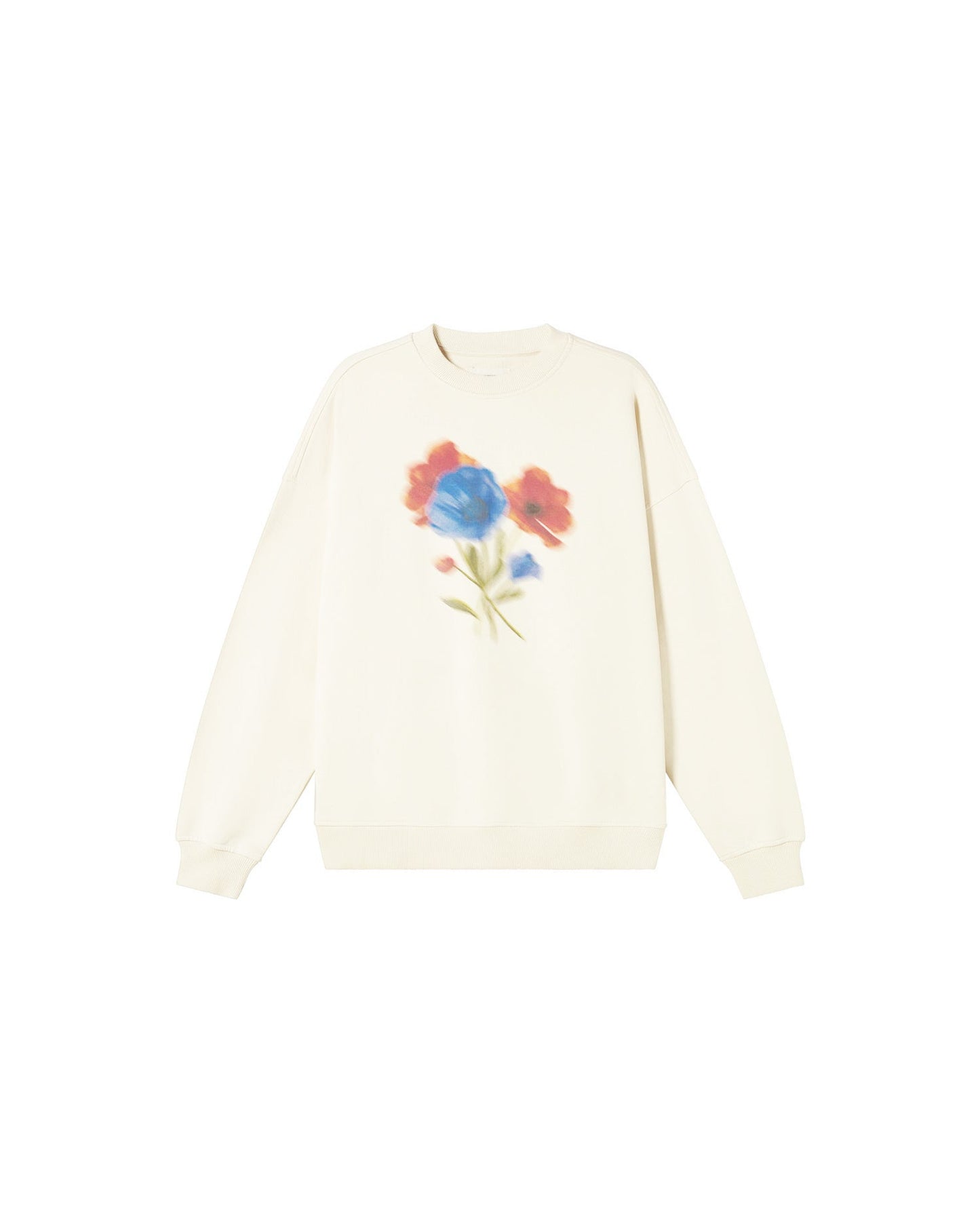 Sweat en coton bio | écru "blurry flower jimena sweatshirt "