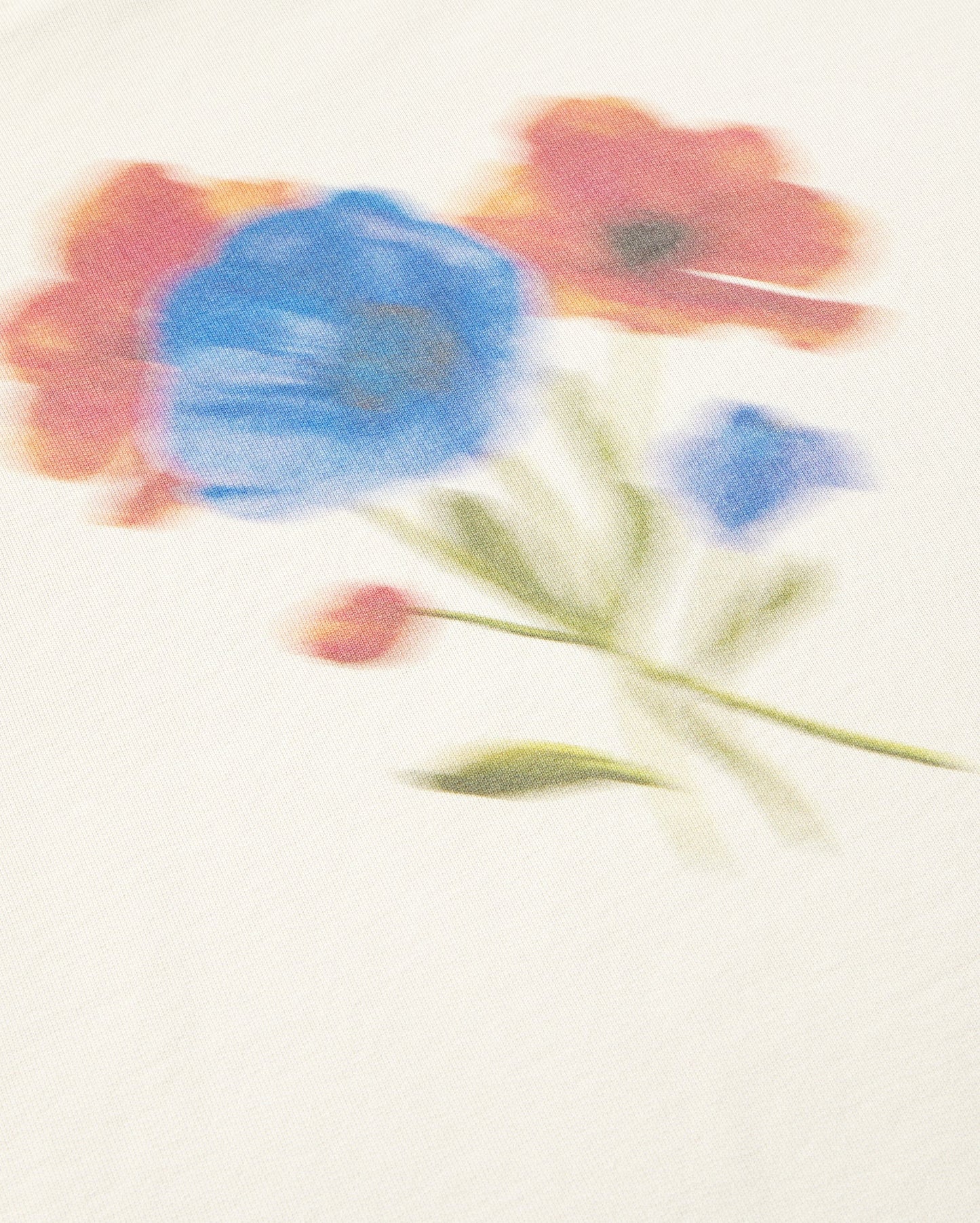 Sweat en coton bio | écru "blurry flower jimena sweatshirt "